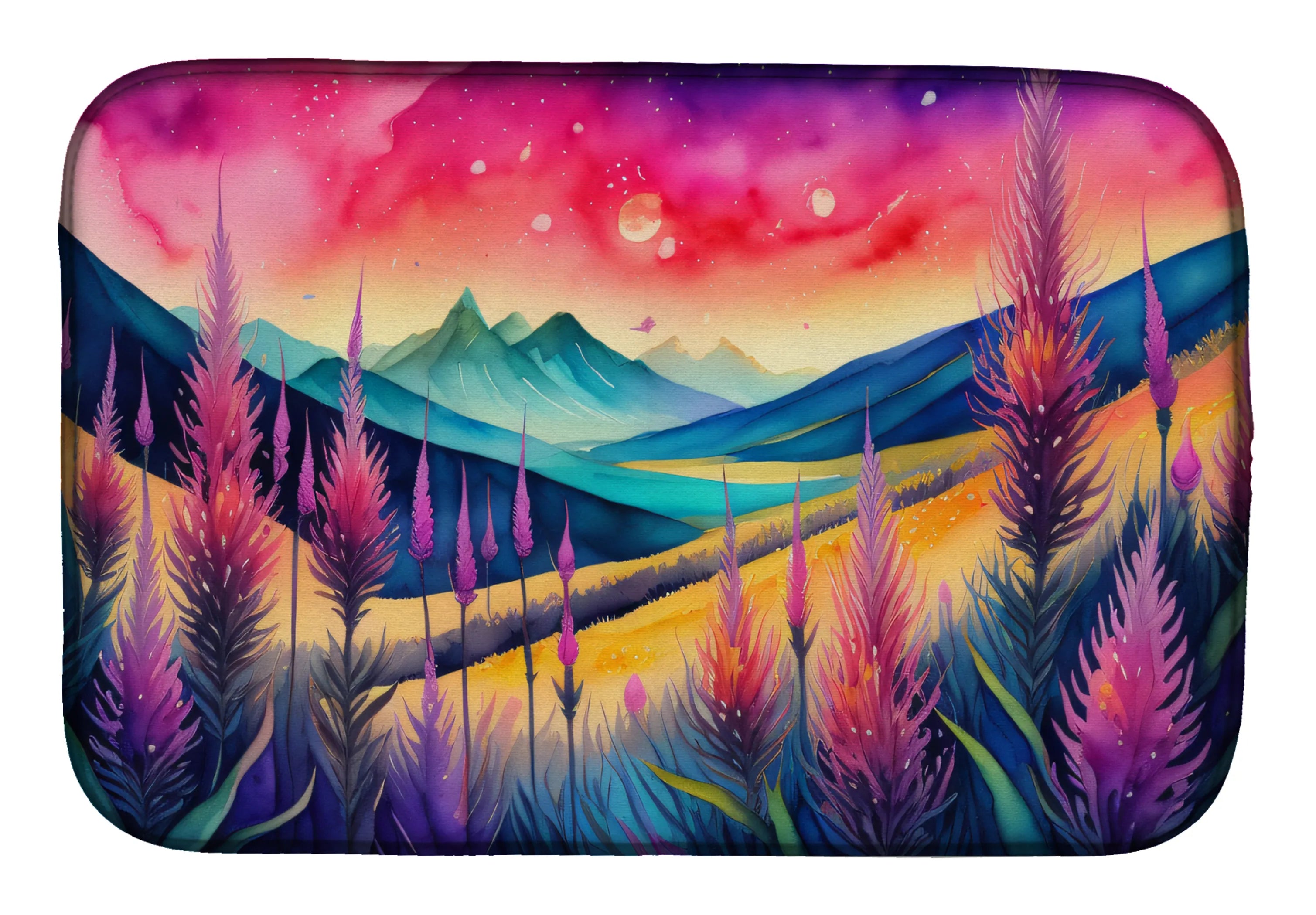 Flowers in Color Dish Drying Mat - Size: 14  X 21" | Pack Of: 1 | Collection name: Flowers in color