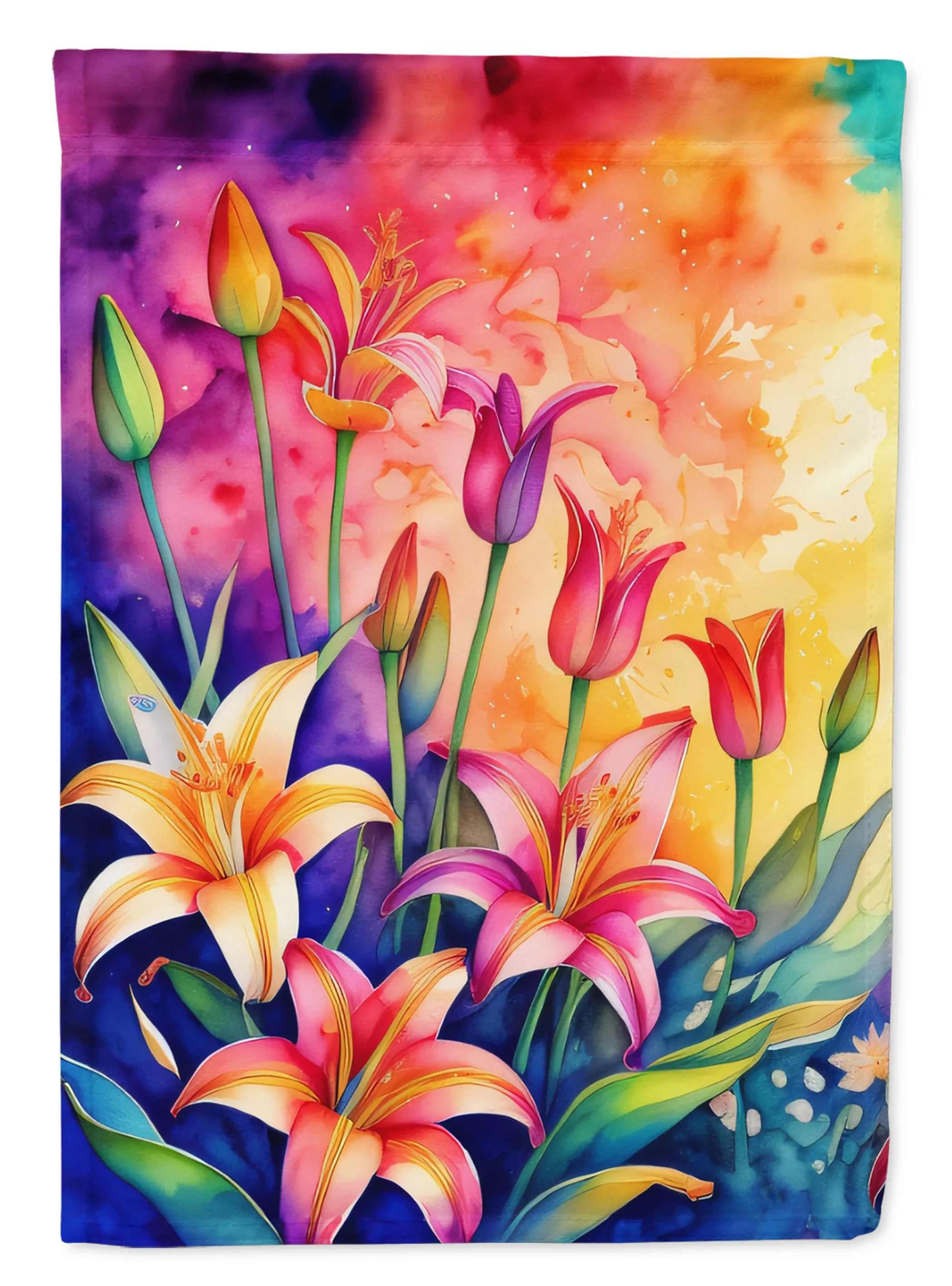Flowers in Color Decorative Flag - Pack Of: 1 | Collection name: Flowers in color