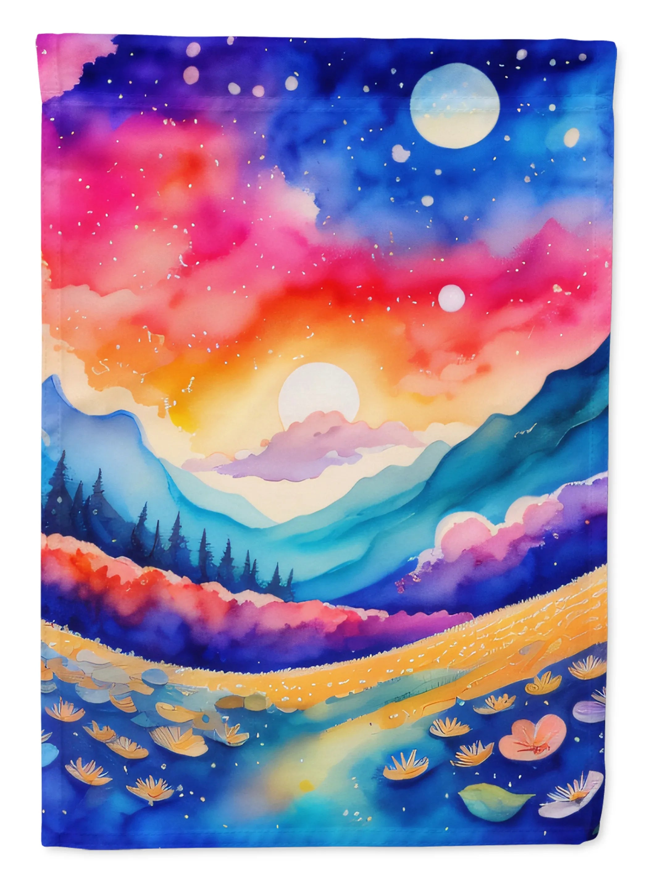 Flowers in Color Decorative Flag - Pack Of: 1 | Collection name: Flowers in color