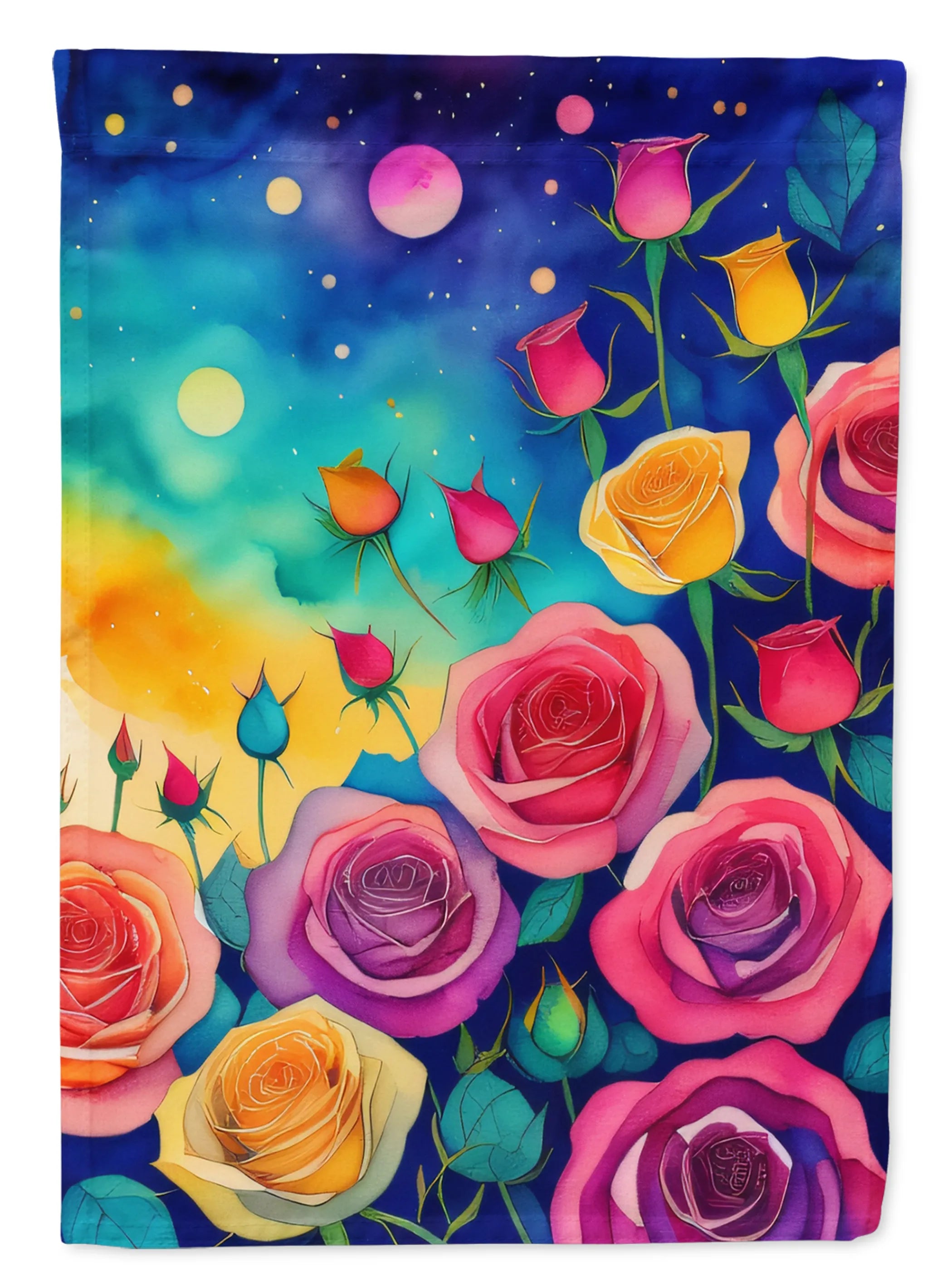 Flowers in Color Decorative Flag - Pack Of: 1 | Collection name: Flowers in color
