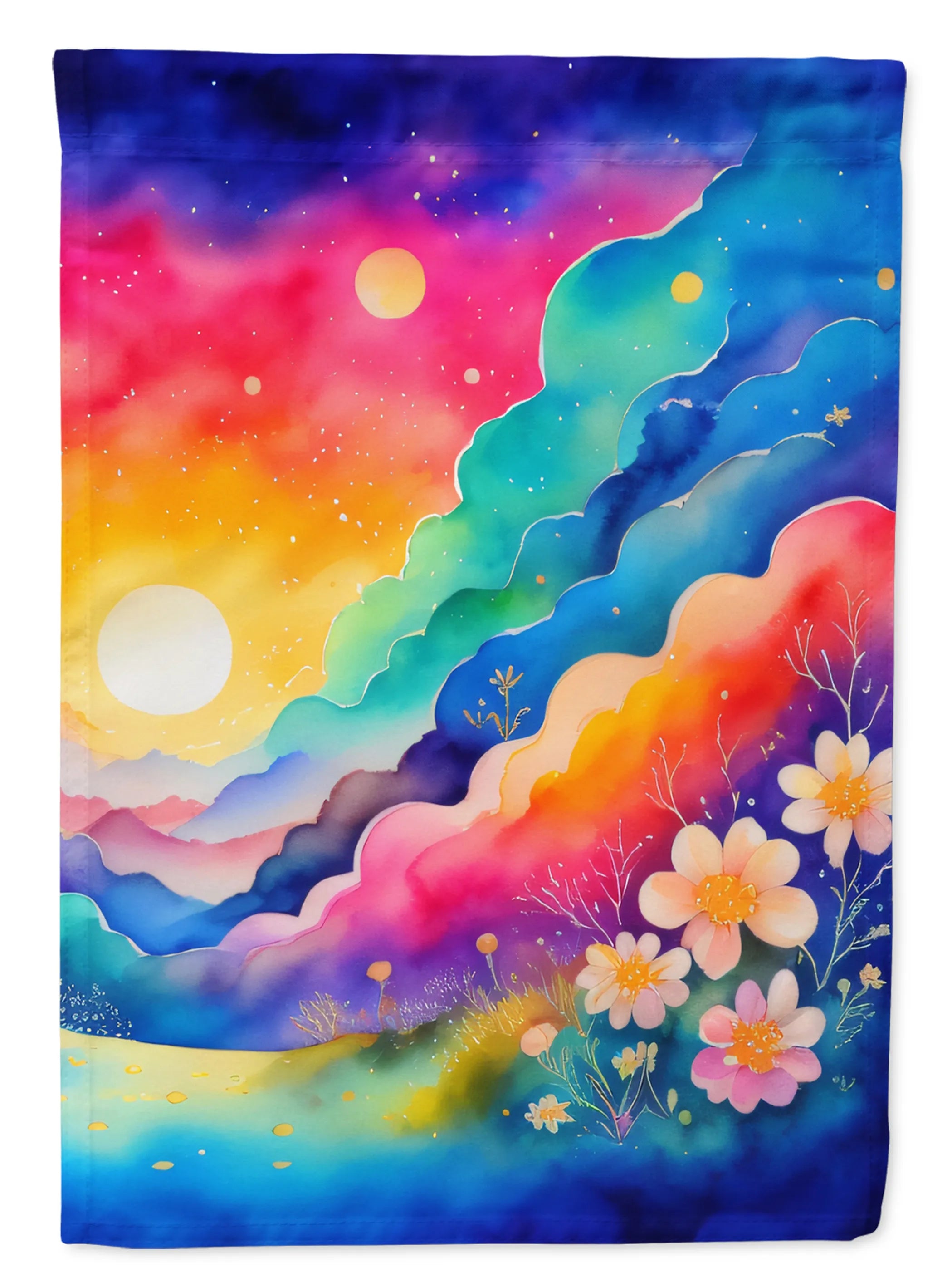 Flowers in Color Decorative Flag - Pack Of: 1 | Collection name: Flowers in color
