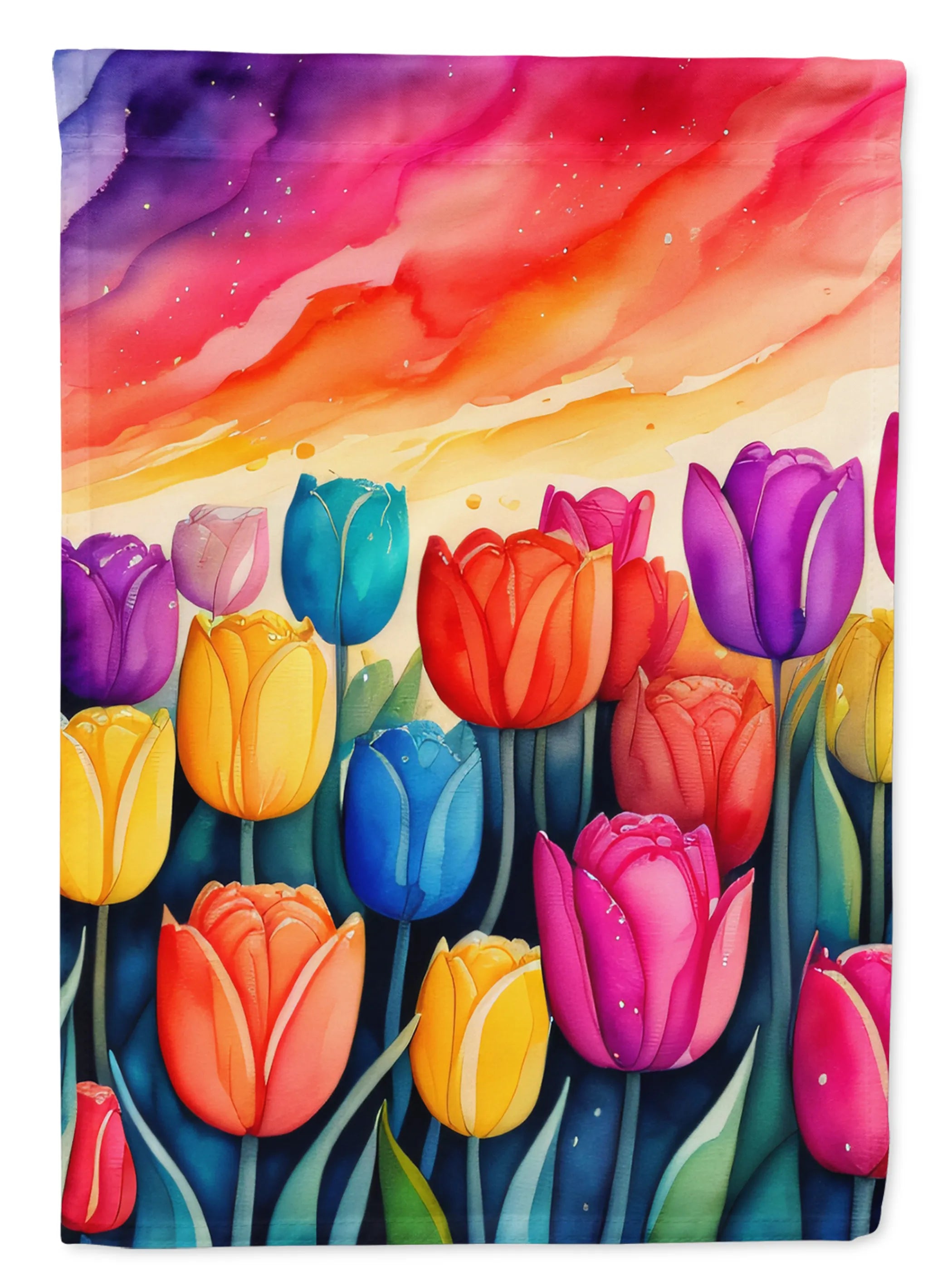 Flowers in Color Decorative Flag - Pack Of: 1 | Collection name: Flowers in color
