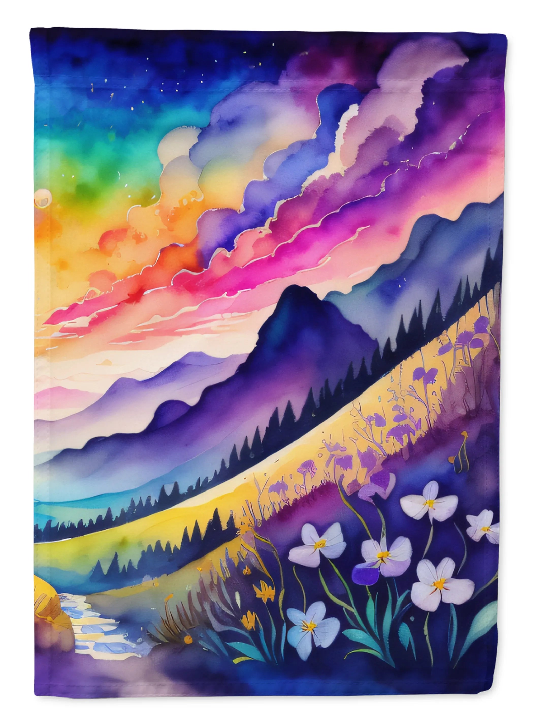 Flowers in Color Decorative Flag - Pack Of: 1 | Collection name: Flowers in color