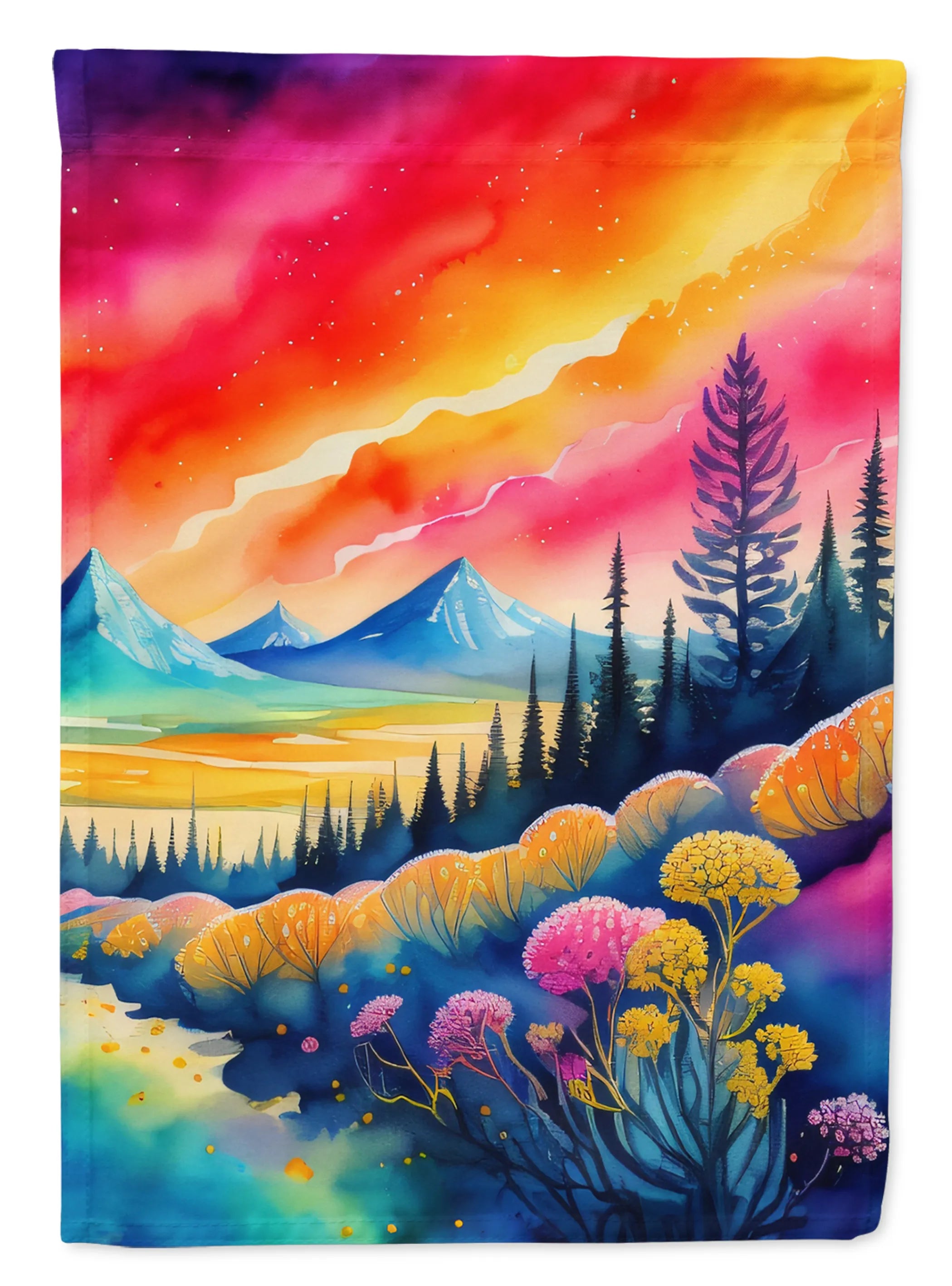 Flowers in Color Decorative Flag - Pack Of: 1 | Collection name: Flowers in color