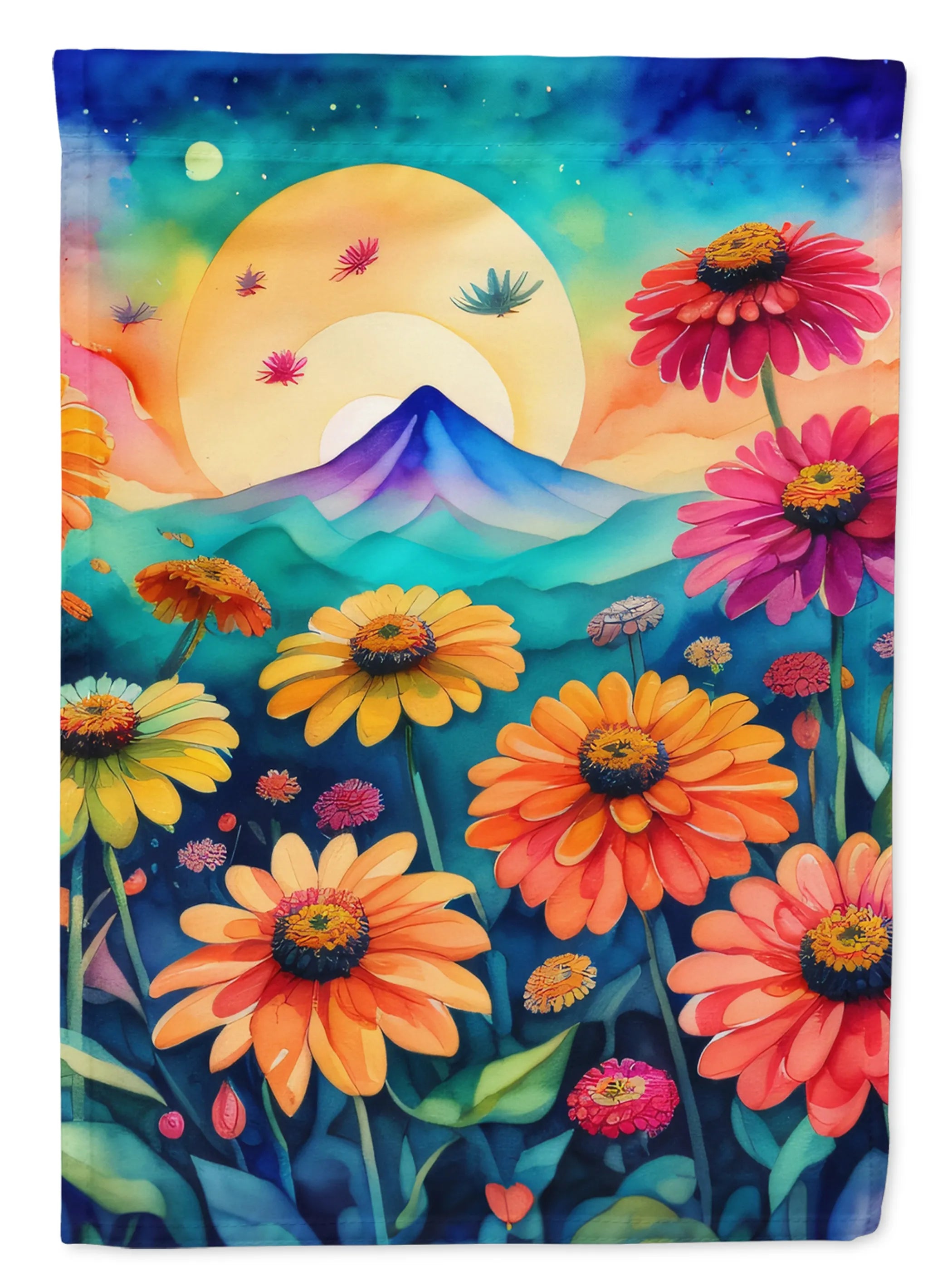 Flowers in Color Decorative Flag - Pack Of: 1 | Collection name: Flowers in color