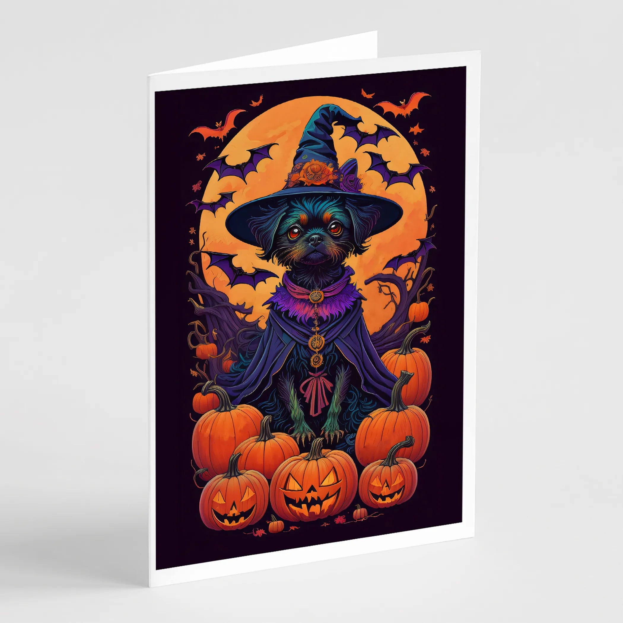 Witchy Halloween Greeting Cards  - Size: 5X7 | Pack Of: 8 | Collection name: Witchy halloween