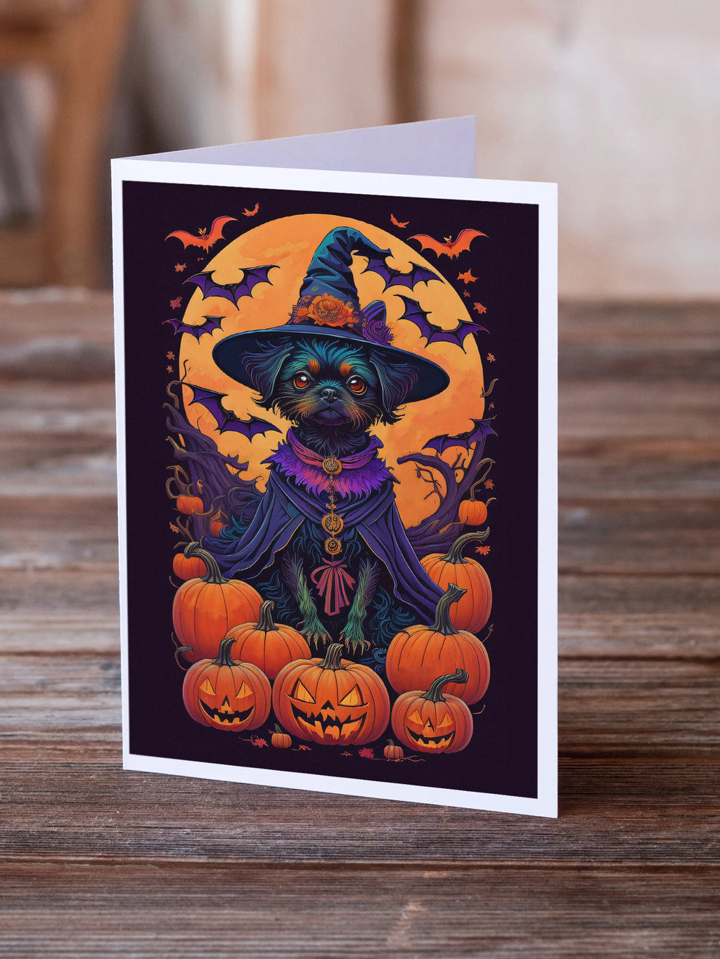 Witchy Halloween Greeting Cards  - Size: 5X7 | Pack Of: 8 | Collection name: Witchy halloween