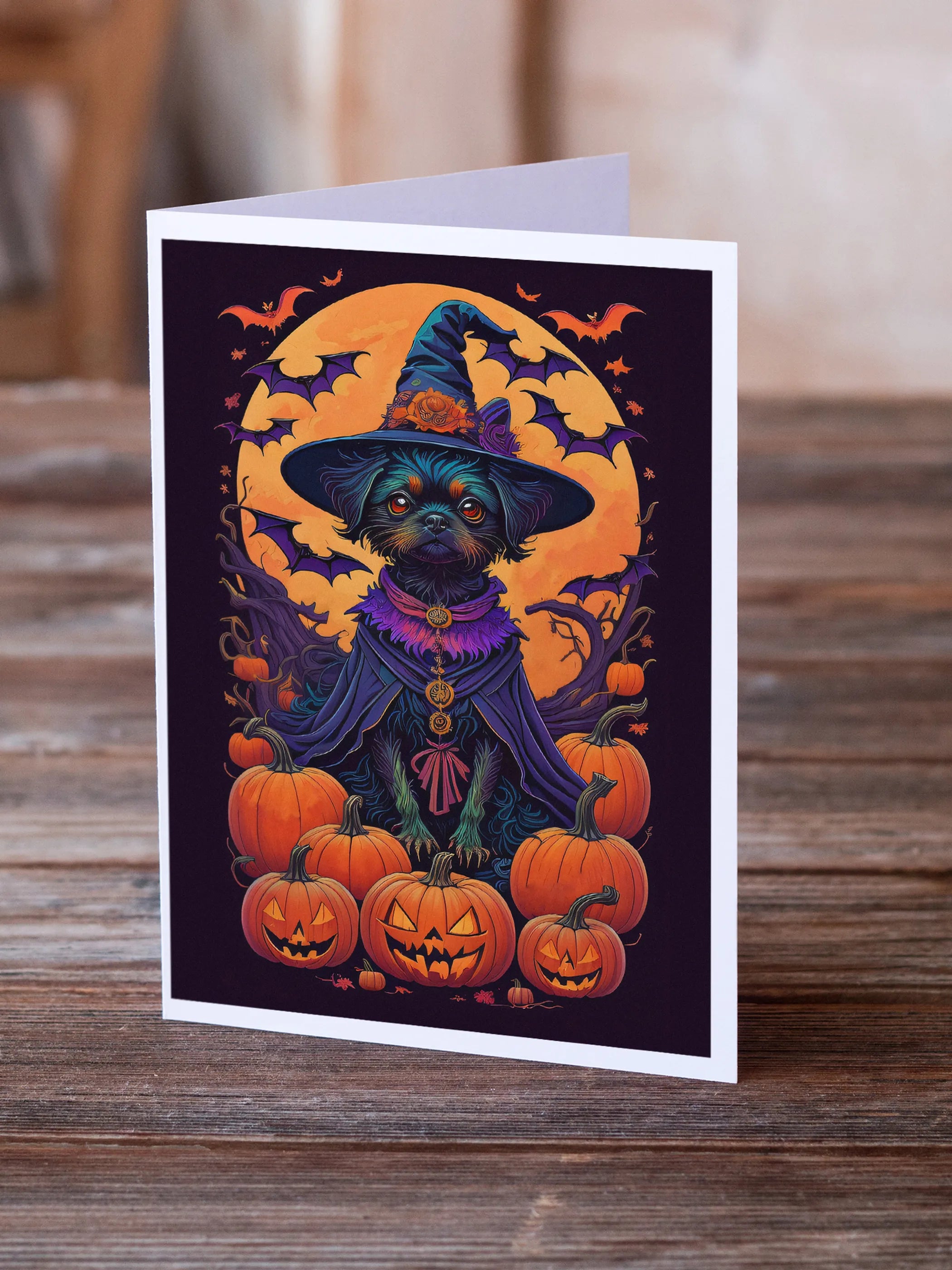 Witchy Halloween Greeting Cards  - Size: 5X7 | Pack Of: 8 | Collection name: Witchy halloween