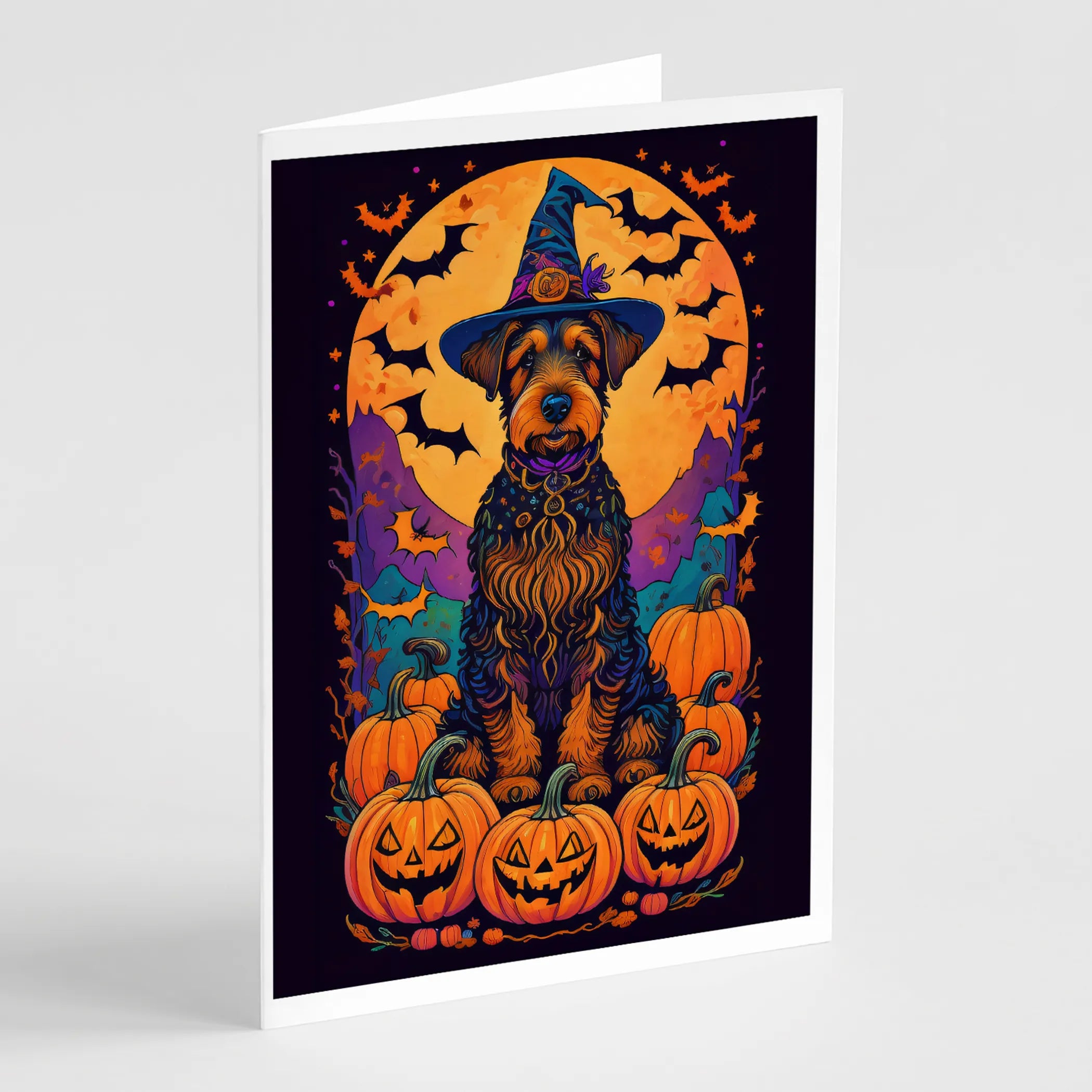 Witchy Halloween Greeting Cards  - Size: 5X7 | Pack Of: 8 | Collection name: Witchy halloween