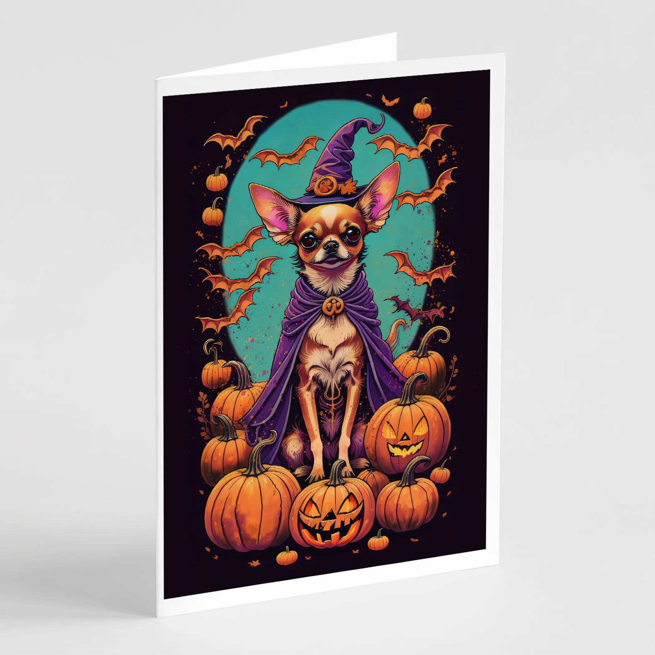 Witchy Halloween Greeting Cards  - Size: 5X7 | Pack Of: 8 | Collection name: Witchy halloween