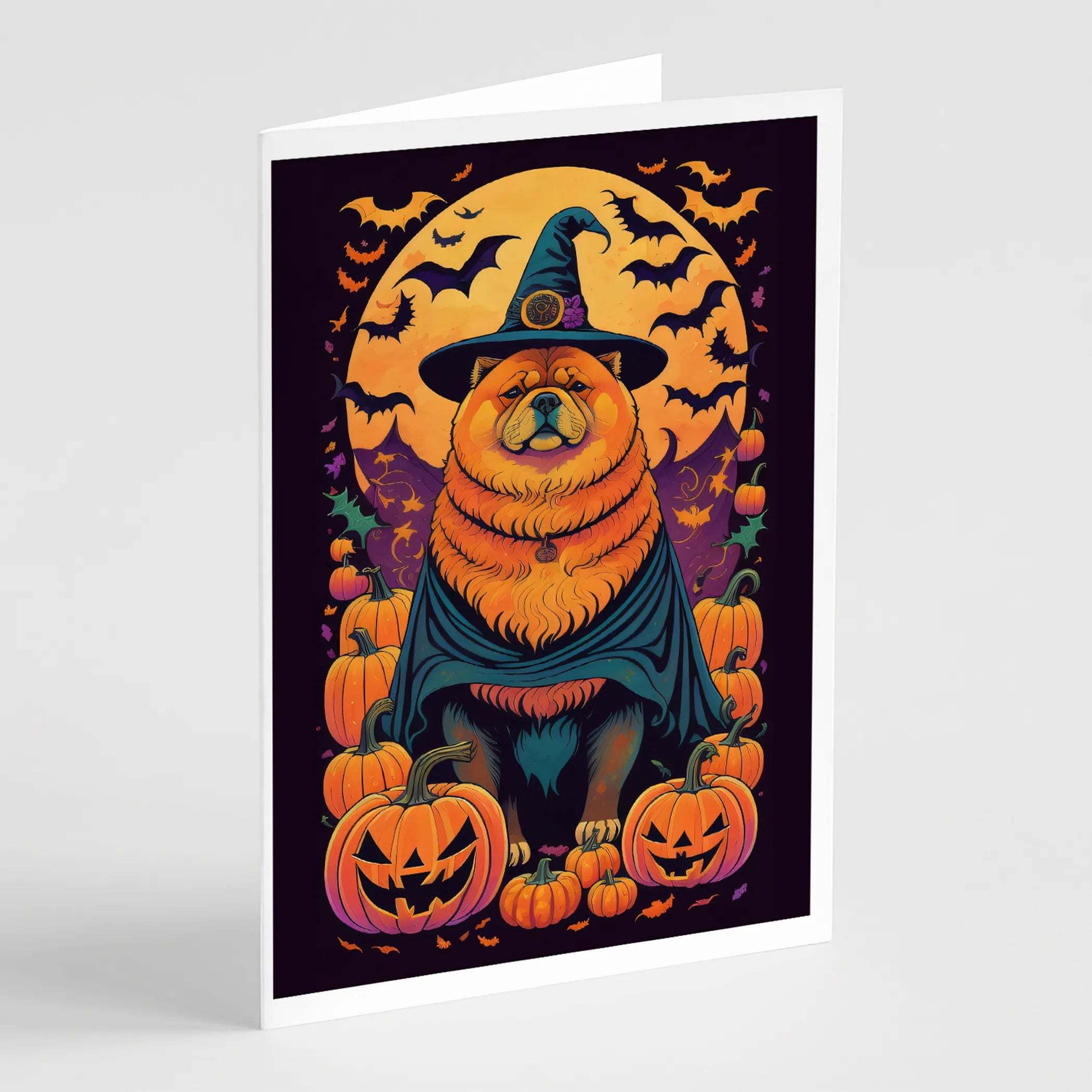Witchy Halloween Greeting Cards  - Size: 5X7 | Pack Of: 8 | Collection name: Witchy halloween