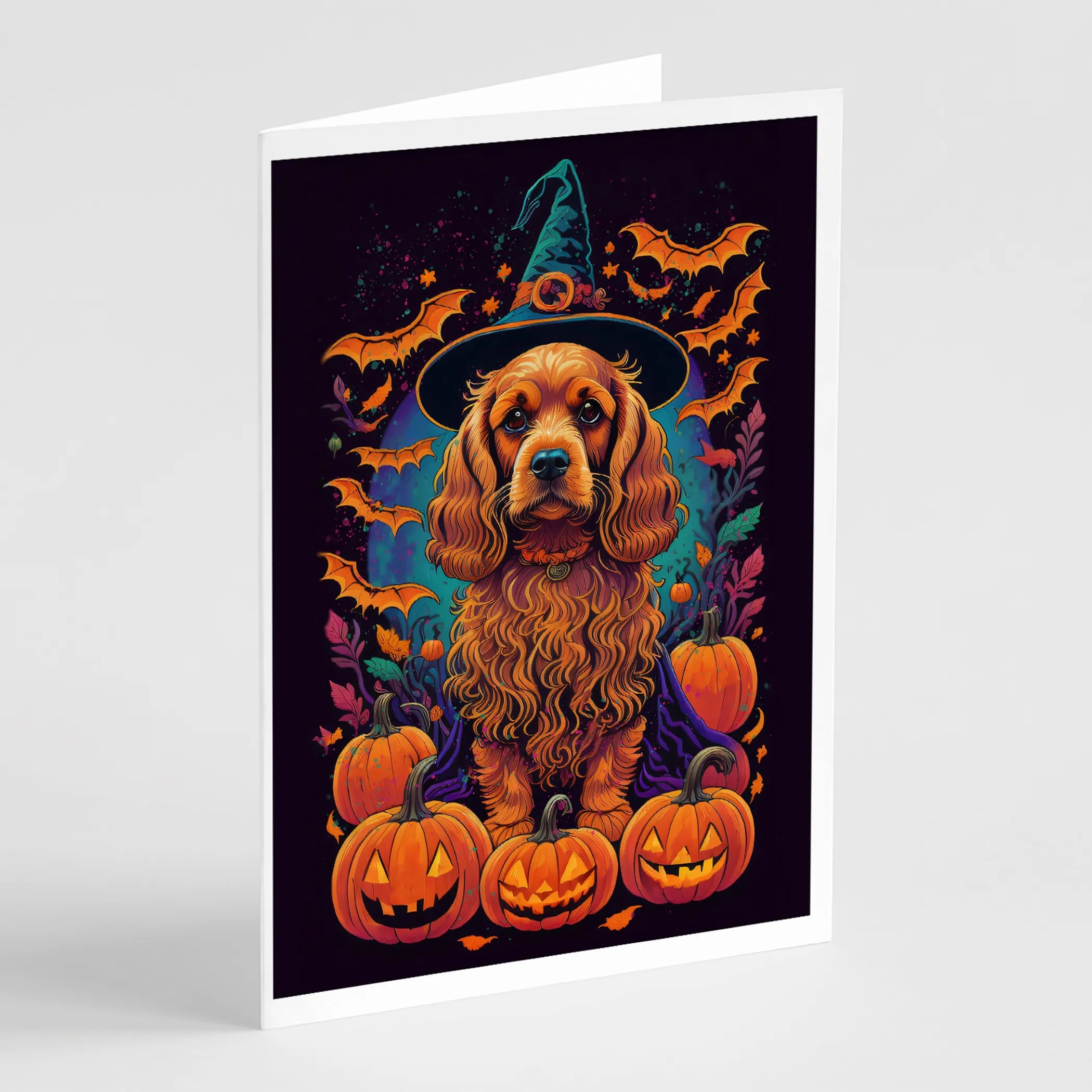 Witchy Halloween Greeting Cards  - Size: 5X7 | Pack Of: 8 | Collection name: Witchy halloween