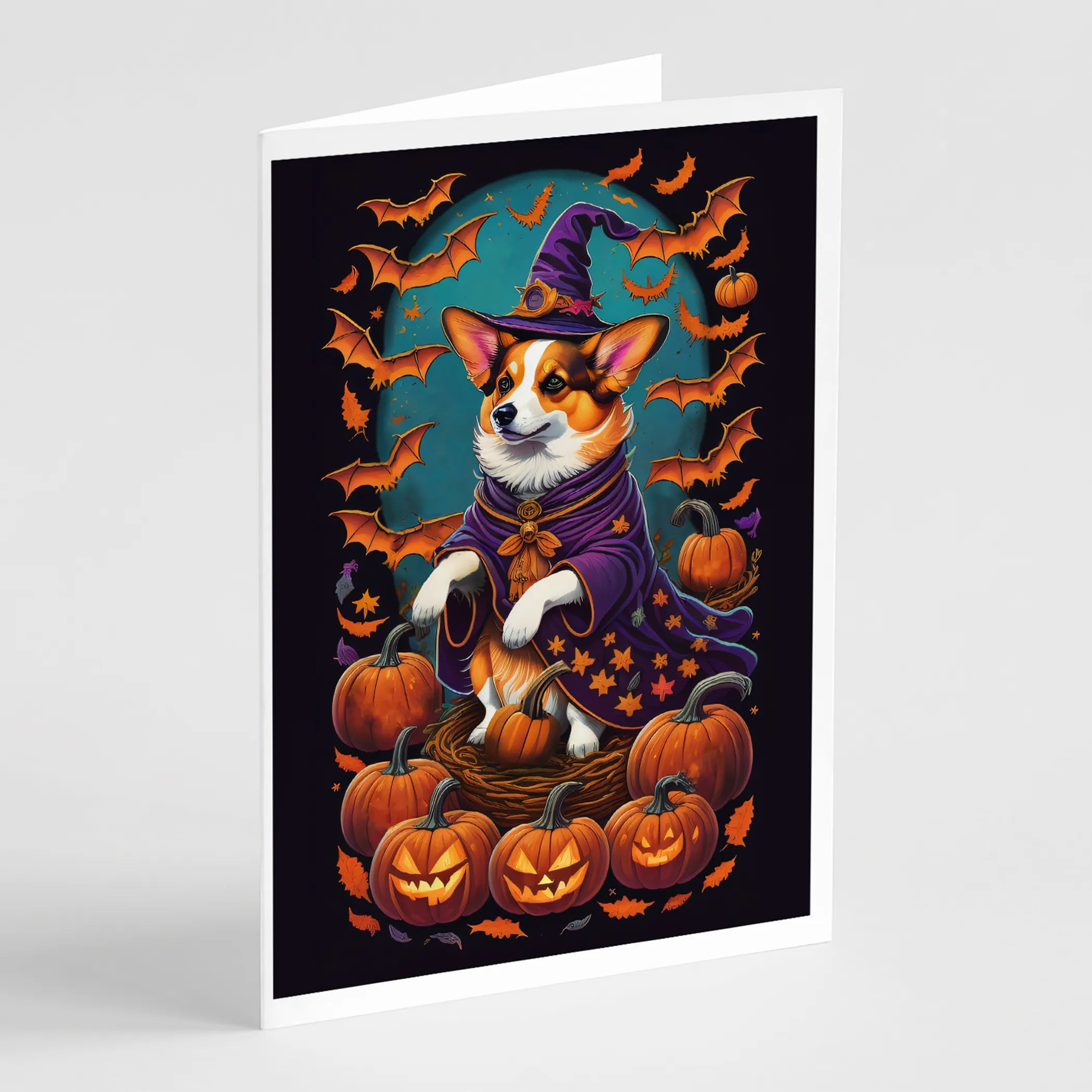 Witchy Halloween Greeting Cards  - Size: 5X7 | Pack Of: 8 | Collection name: Witchy halloween