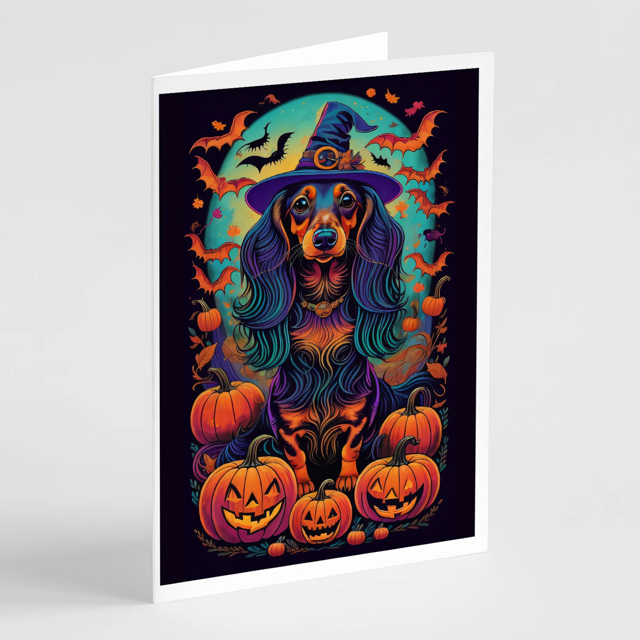 Witchy Halloween Greeting Cards  - Size: 5X7 | Pack Of: 8 | Collection name: Witchy halloween