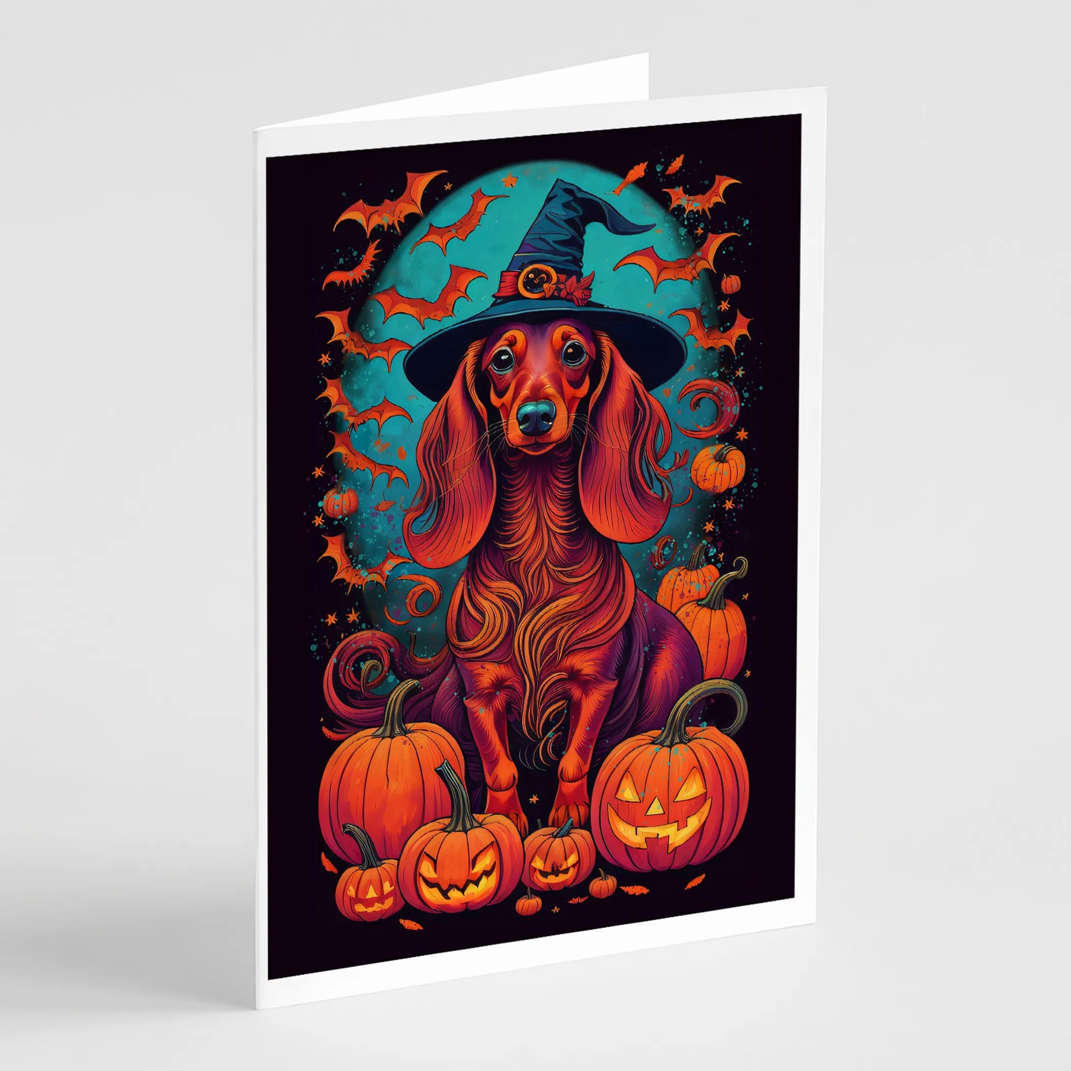 Witchy Halloween Greeting Cards  - Size: 5X7 | Pack Of: 8 | Collection name: Witchy halloween