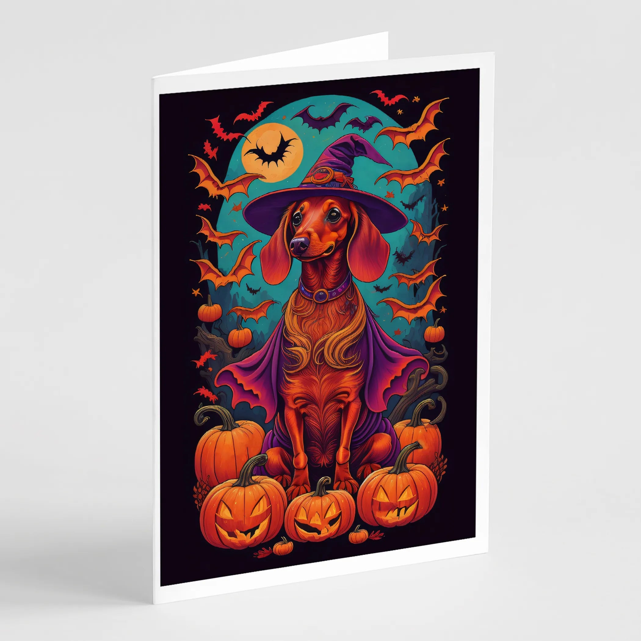 Witchy Halloween Greeting Cards  - Size: 5X7 | Pack Of: 8 | Collection name: Witchy halloween
