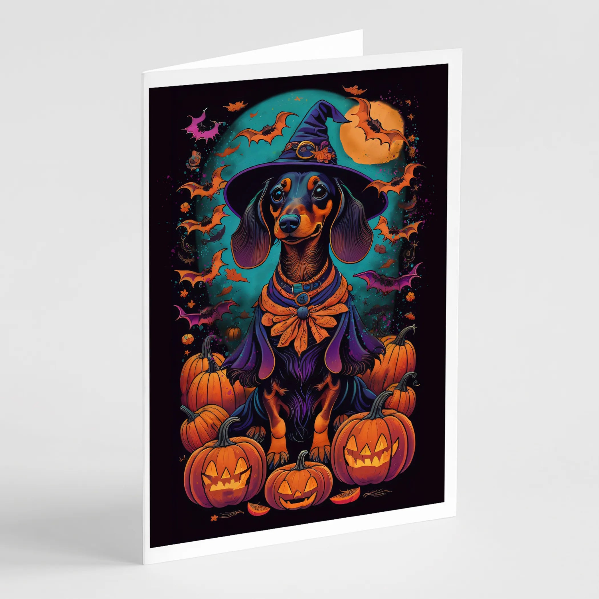 Witchy Halloween Greeting Cards  - Size: 5X7 | Pack Of: 8 | Collection name: Witchy halloween
