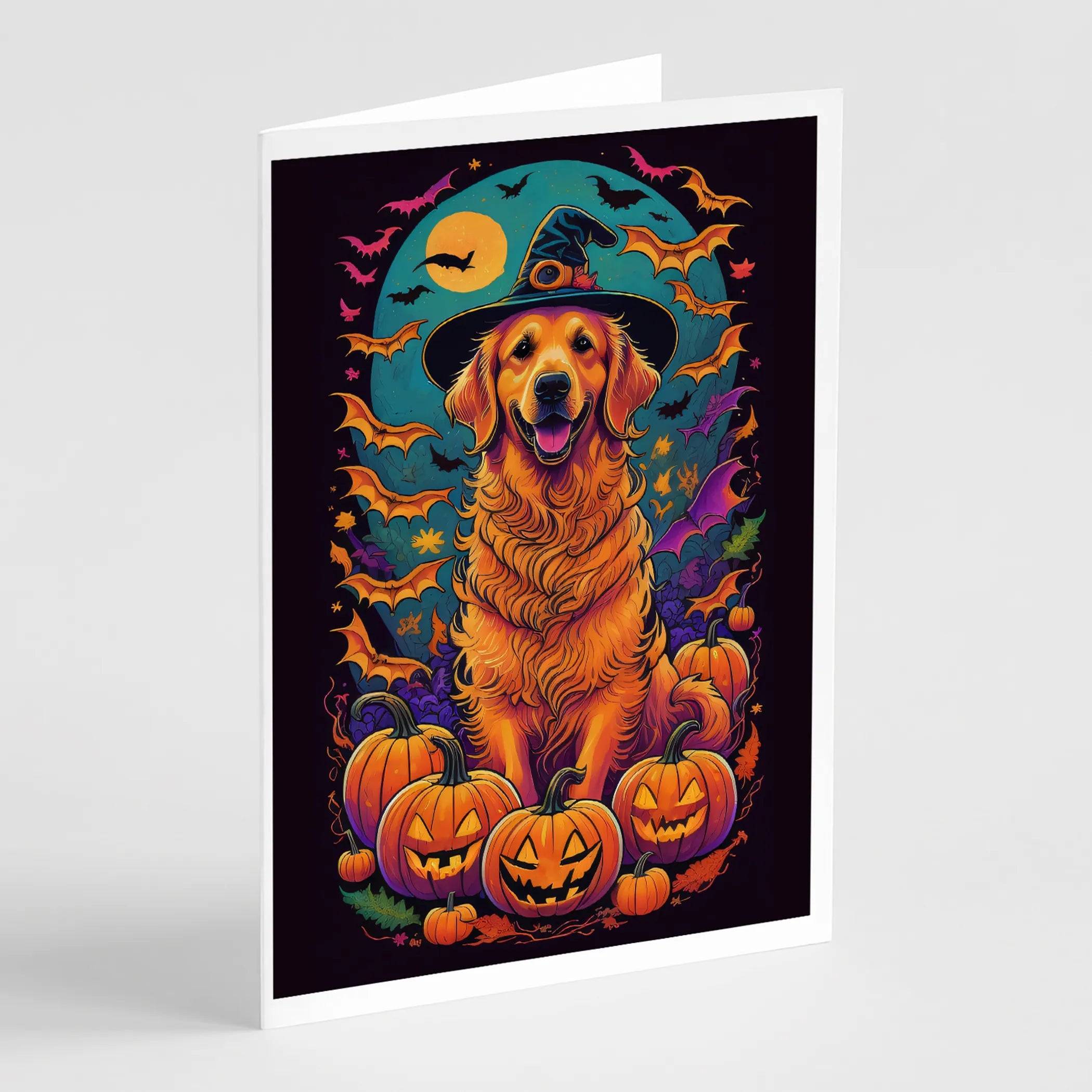 Witchy Halloween Greeting Cards  - Size: 5X7 | Pack Of: 8 | Collection name: Witchy halloween