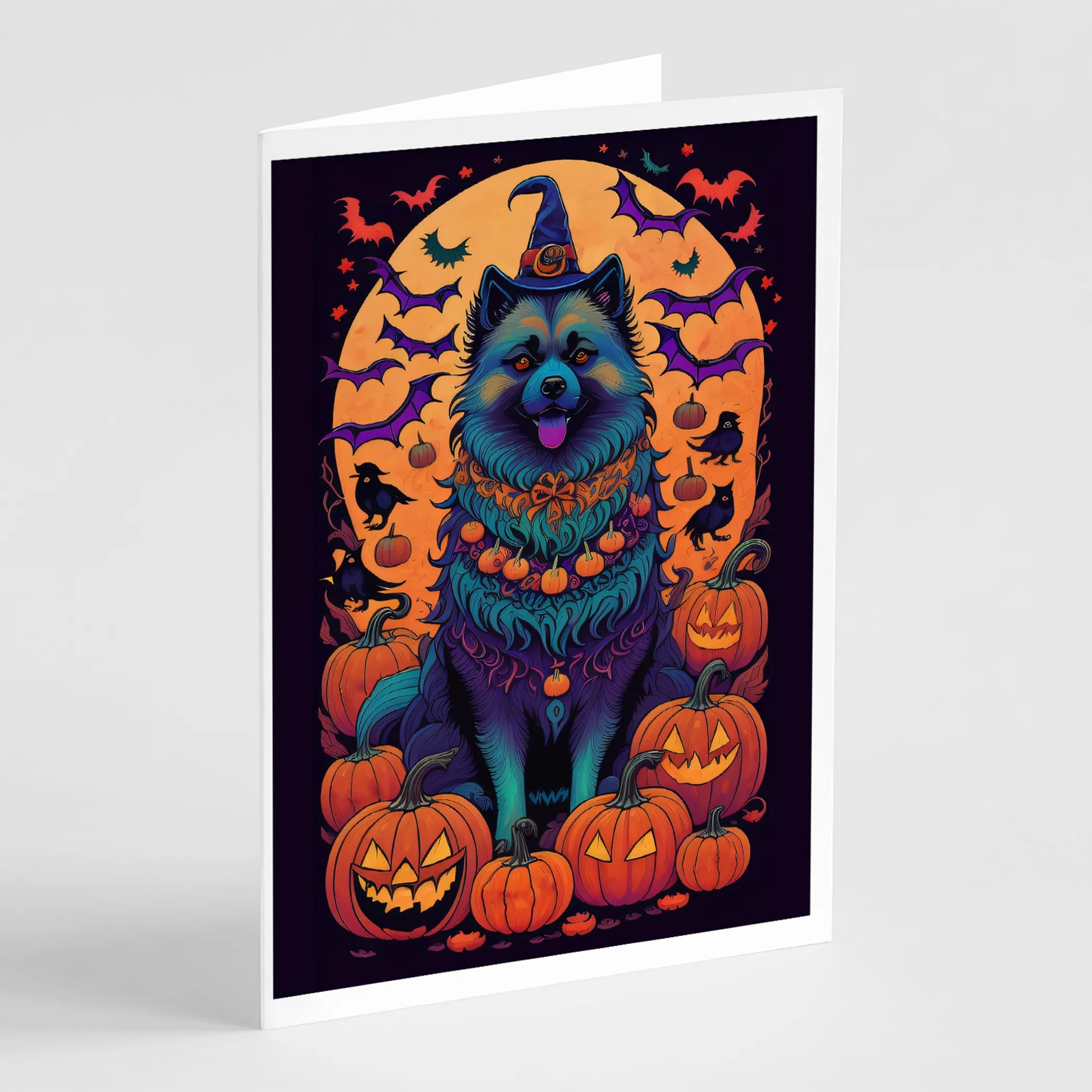 Witchy Halloween Greeting Cards  - Size: 5X7 | Pack Of: 8 | Collection name: Witchy halloween