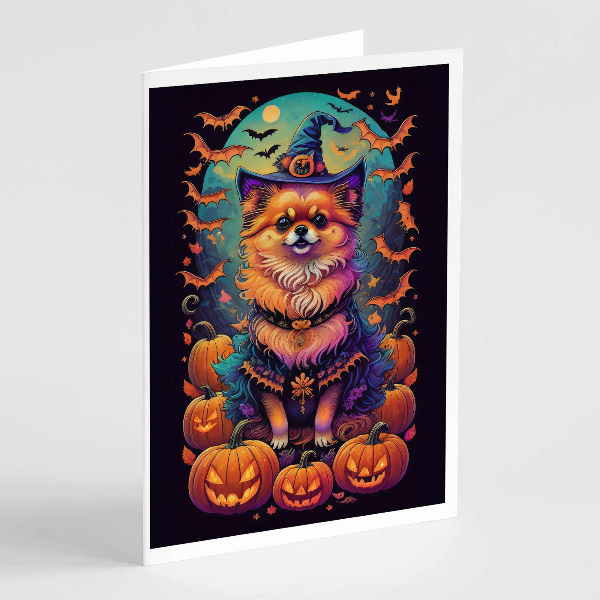 Witchy Halloween Greeting Cards  - Size: 5X7 | Pack Of: 8 | Collection name: Witchy halloween