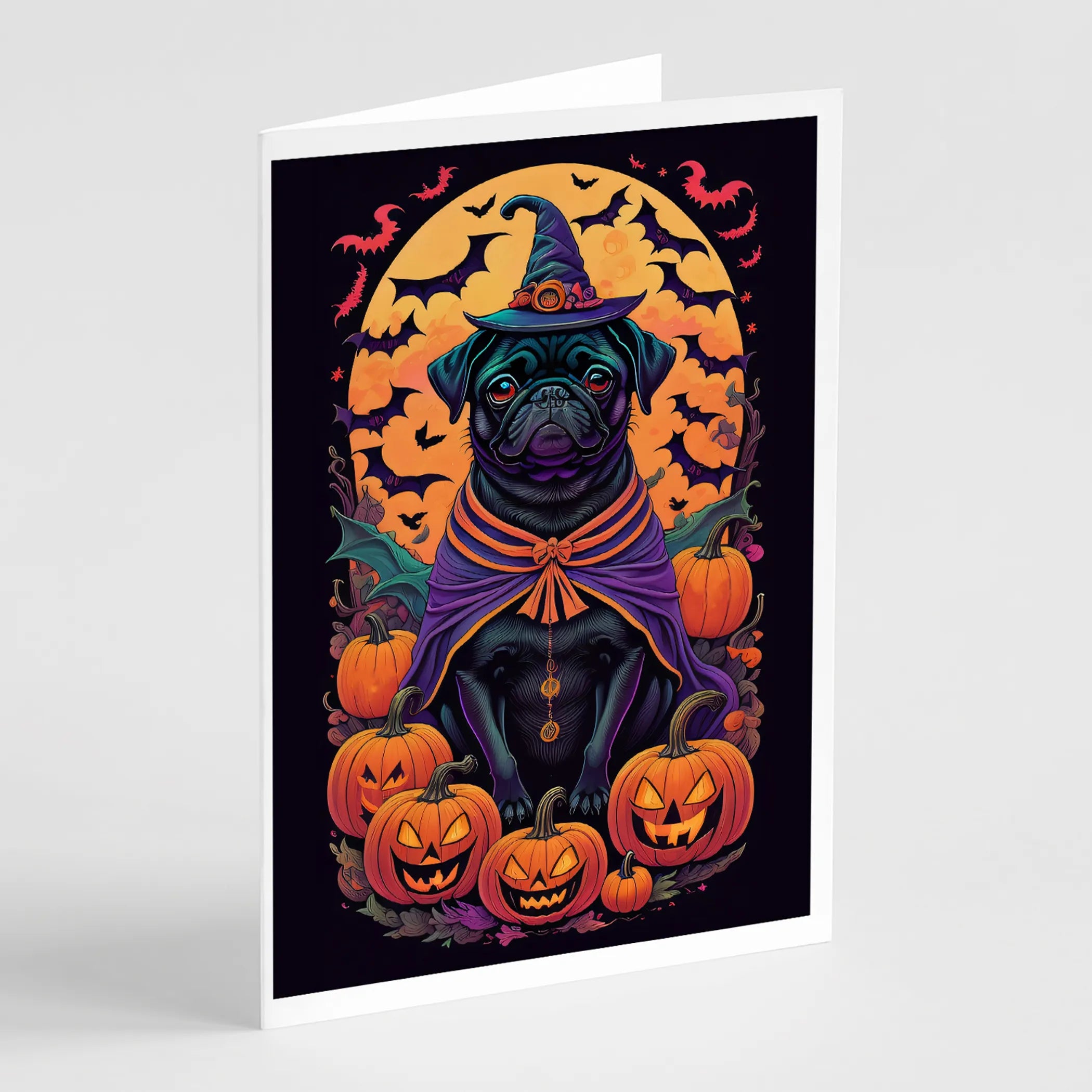 Witchy Halloween Greeting Cards  - Size: 5X7 | Pack Of: 8 | Collection name: Witchy halloween