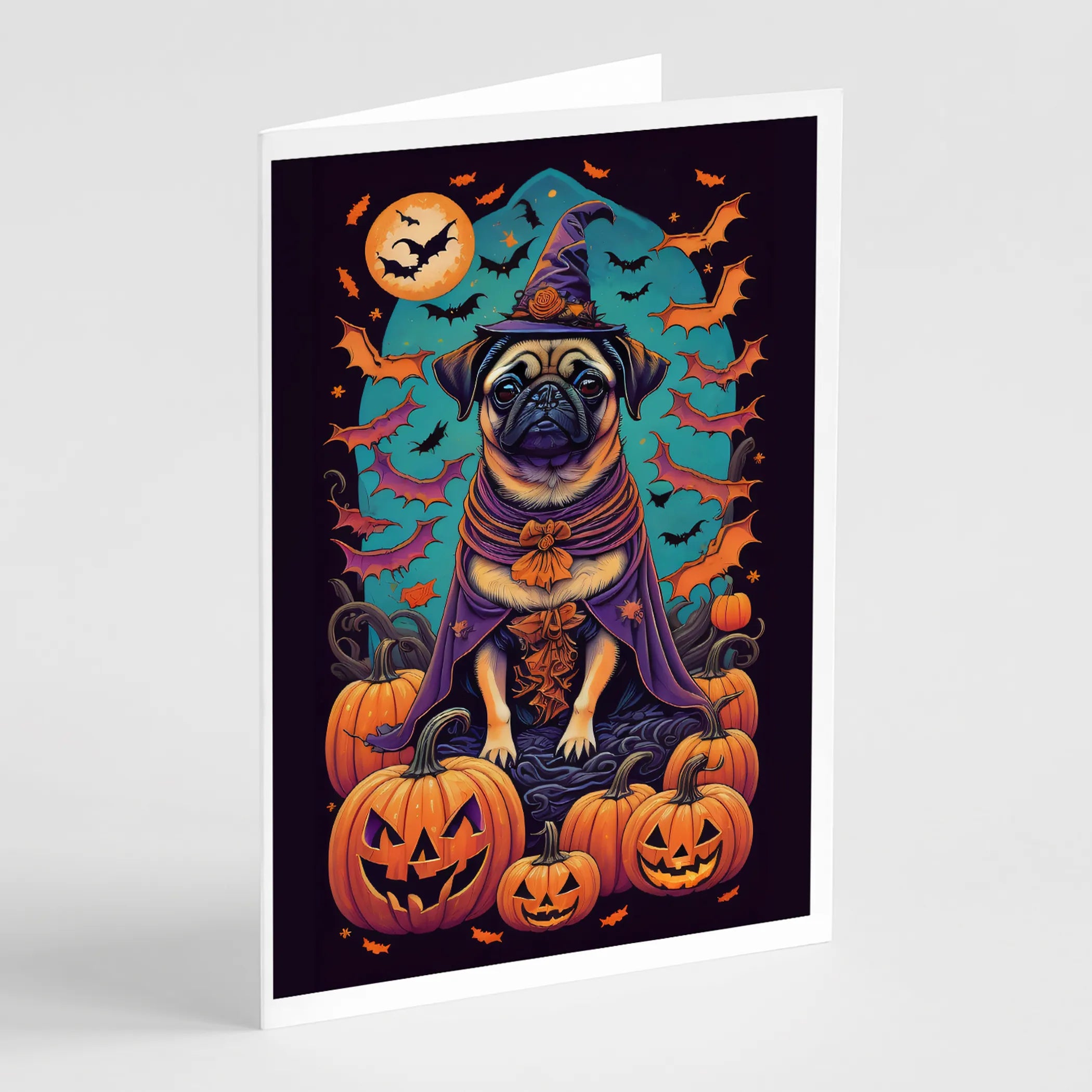 Witchy Halloween Greeting Cards  - Size: 5X7 | Pack Of: 8 | Collection name: Witchy halloween