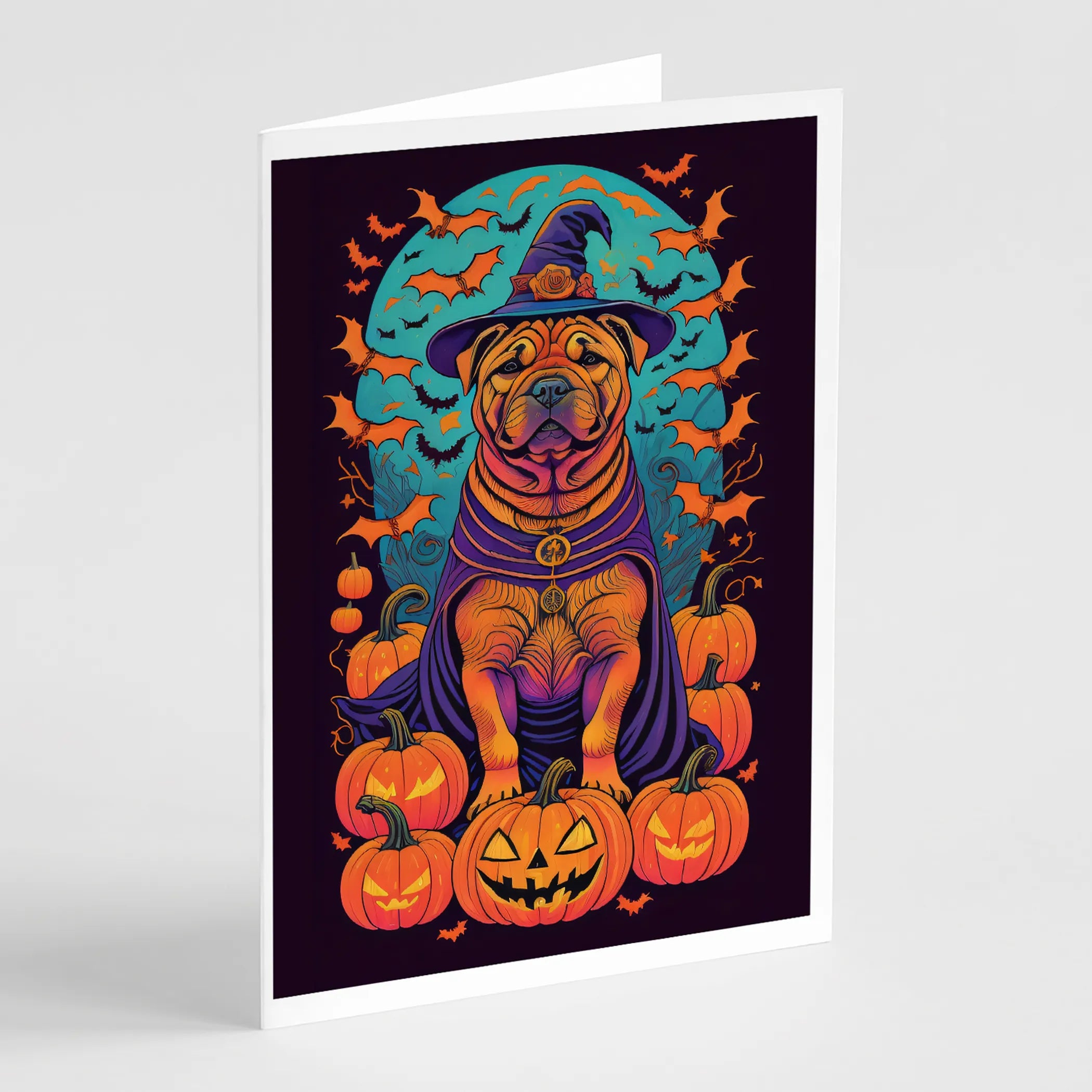 Witchy Halloween Greeting Cards  - Size: 5X7 | Pack Of: 8 | Collection name: Witchy halloween