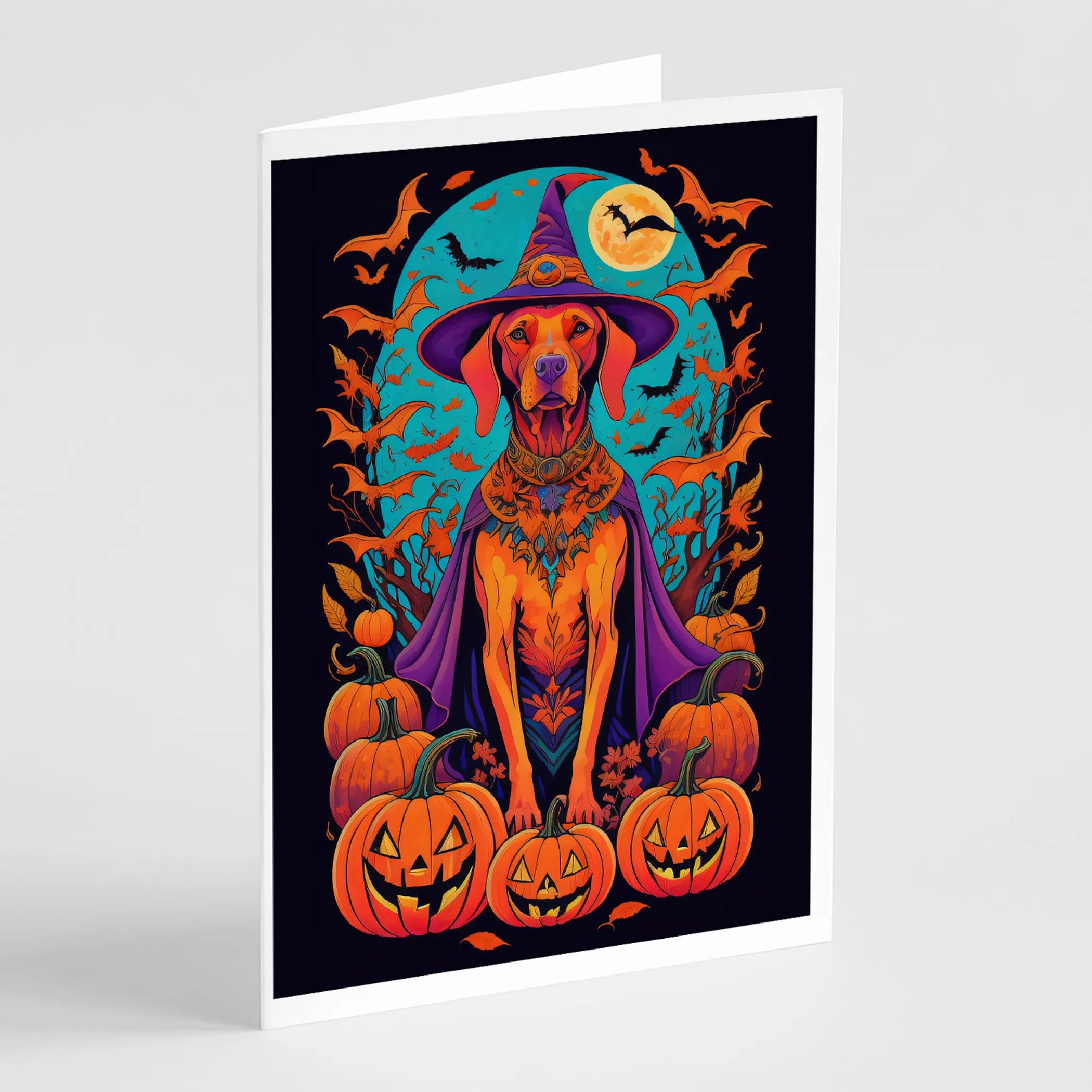 Witchy Halloween Greeting Cards  - Size: 5X7 | Pack Of: 8 | Collection name: Witchy halloween