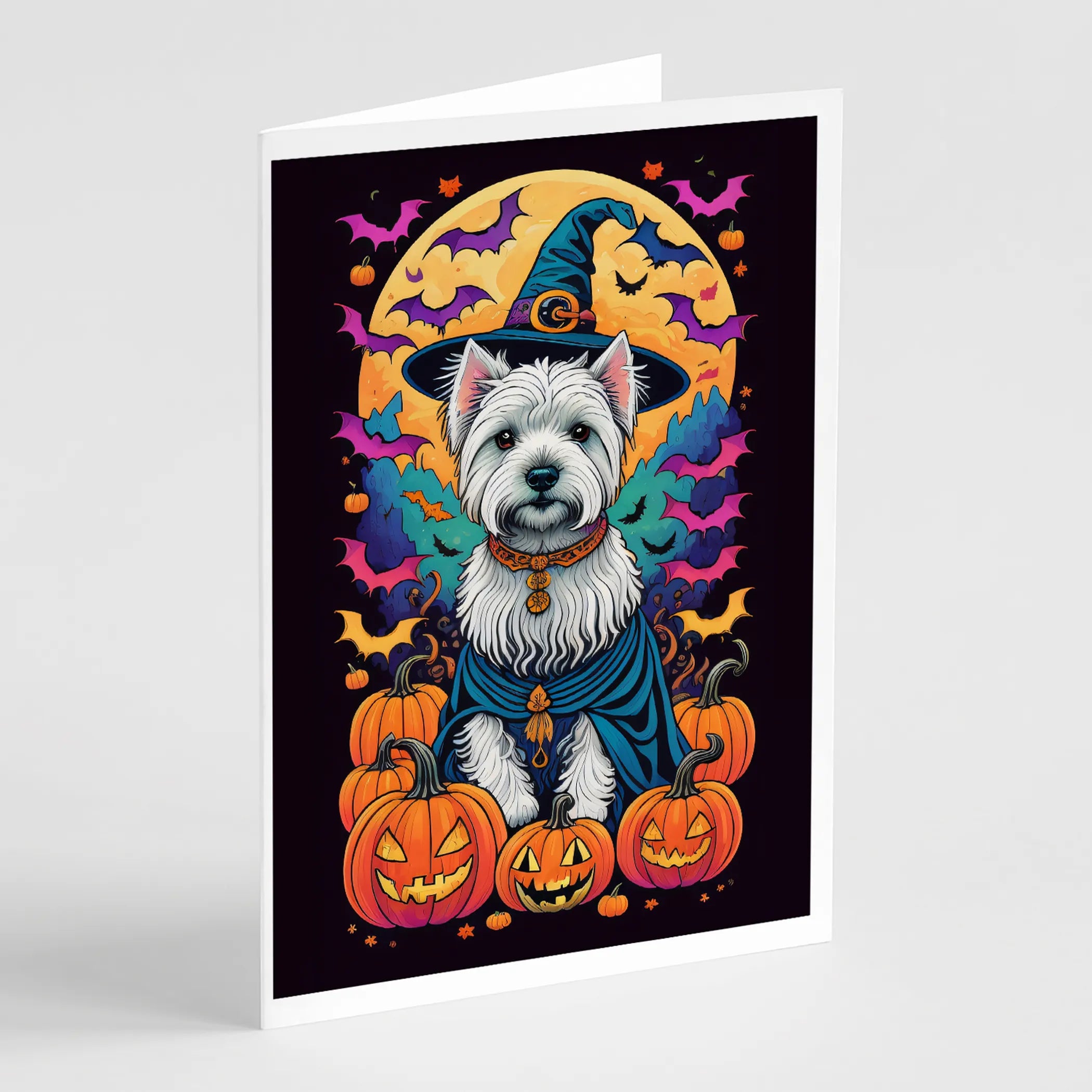 Witchy Halloween Greeting Cards  - Size: 5X7 | Pack Of: 8 | Collection name: Witchy halloween