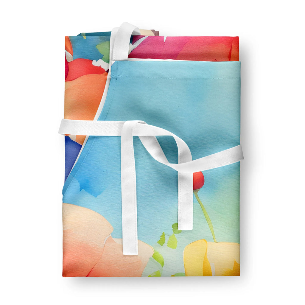 Flowers in Watercolor Apron - Size: LARGE | Pack Of: 1 | Collection name: Flowers in watercolor