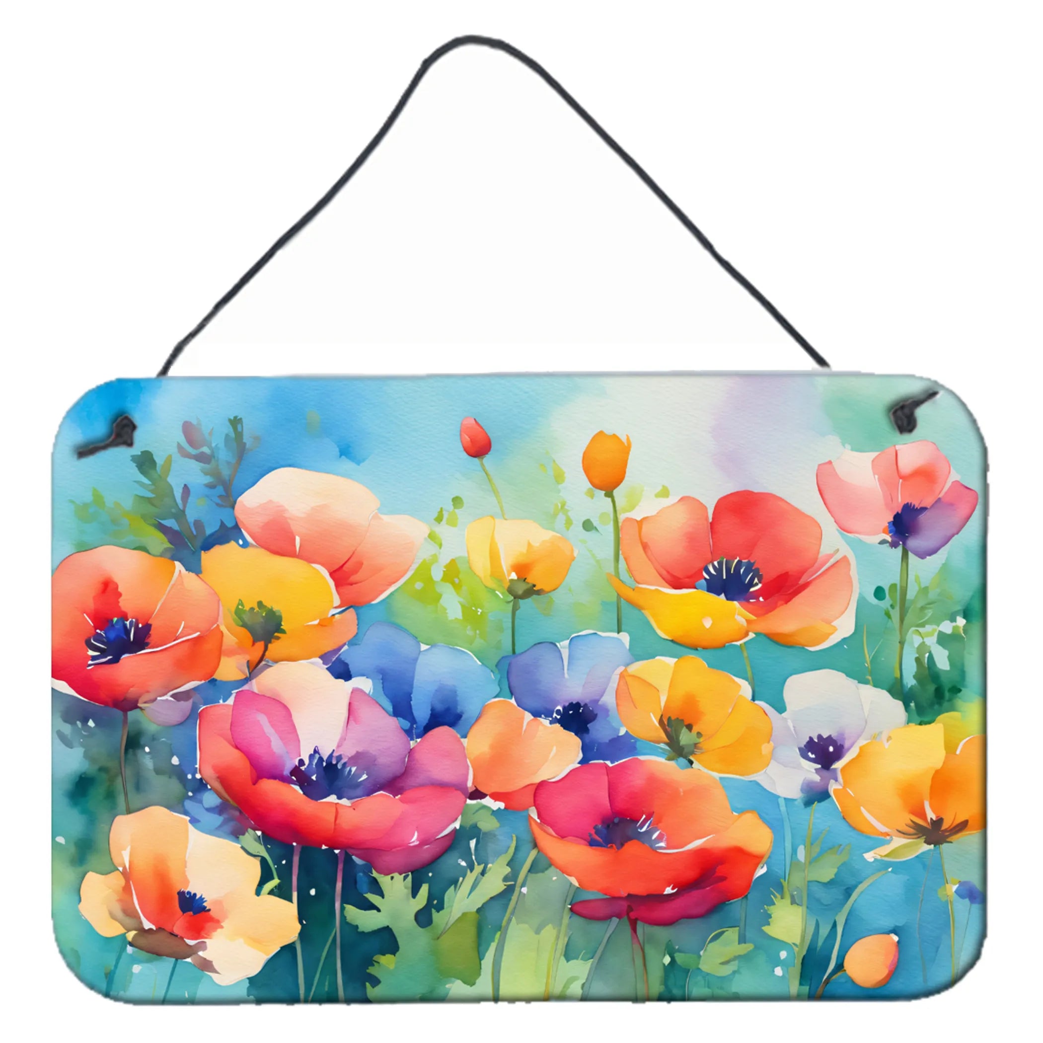Flowers in Watercolor Wall or Door Hanging Prints - Size: 8HX12W | Pack Of: 1 | Collection name: Flowers in watercolor