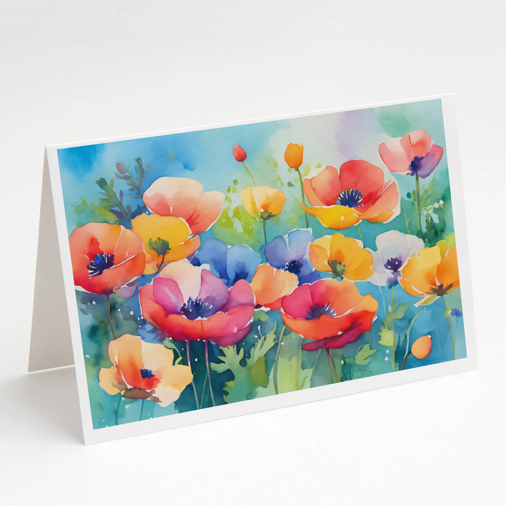 Flowers in Watercolor Greeting Cards  - Size: 5X7 | Pack Of: 1 | Collection name: Flowers in watercolor