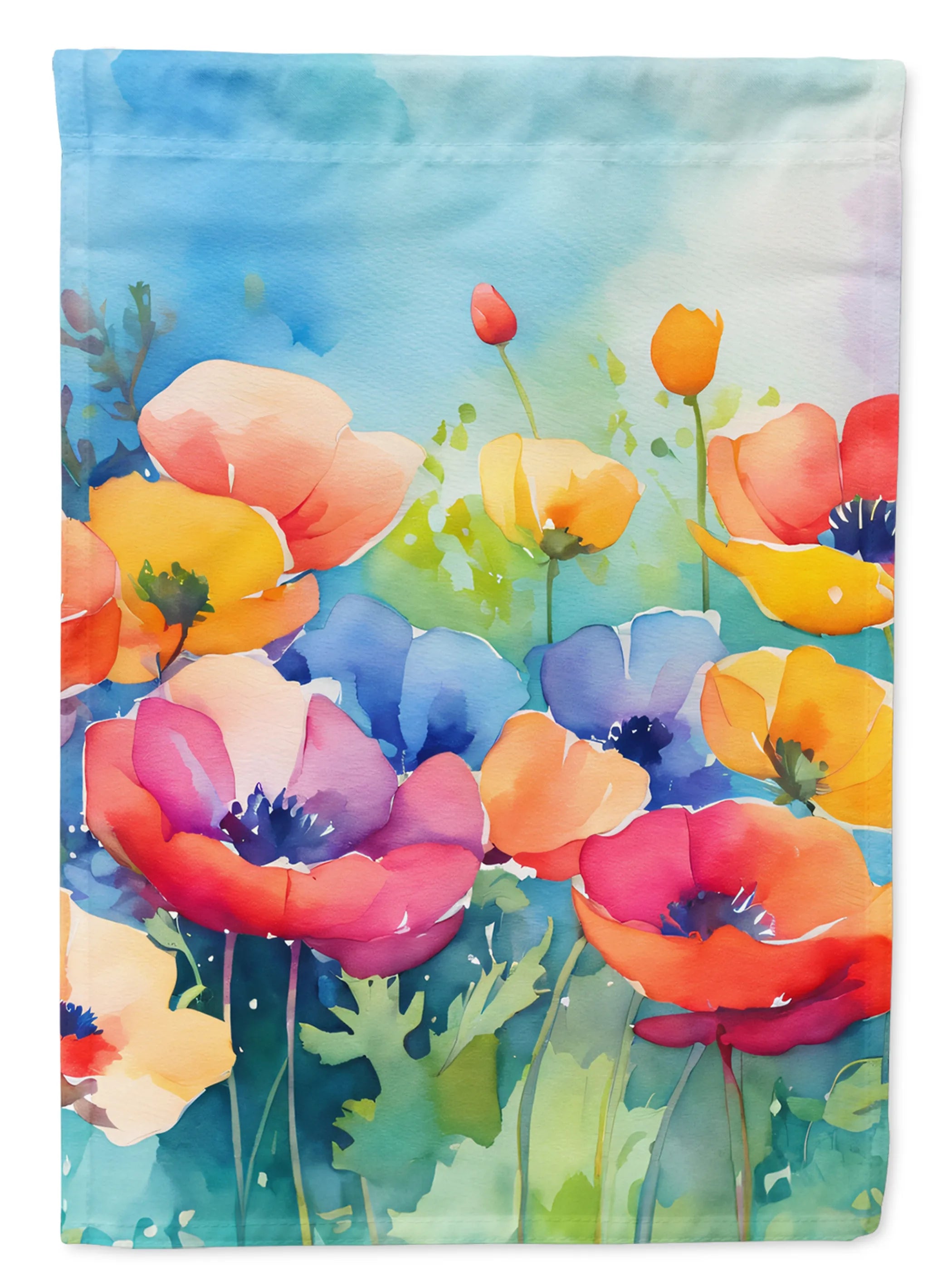 Flowers in Watercolor Decorative Flag - Pack Of: 1 | Collection name: Flowers in watercolor