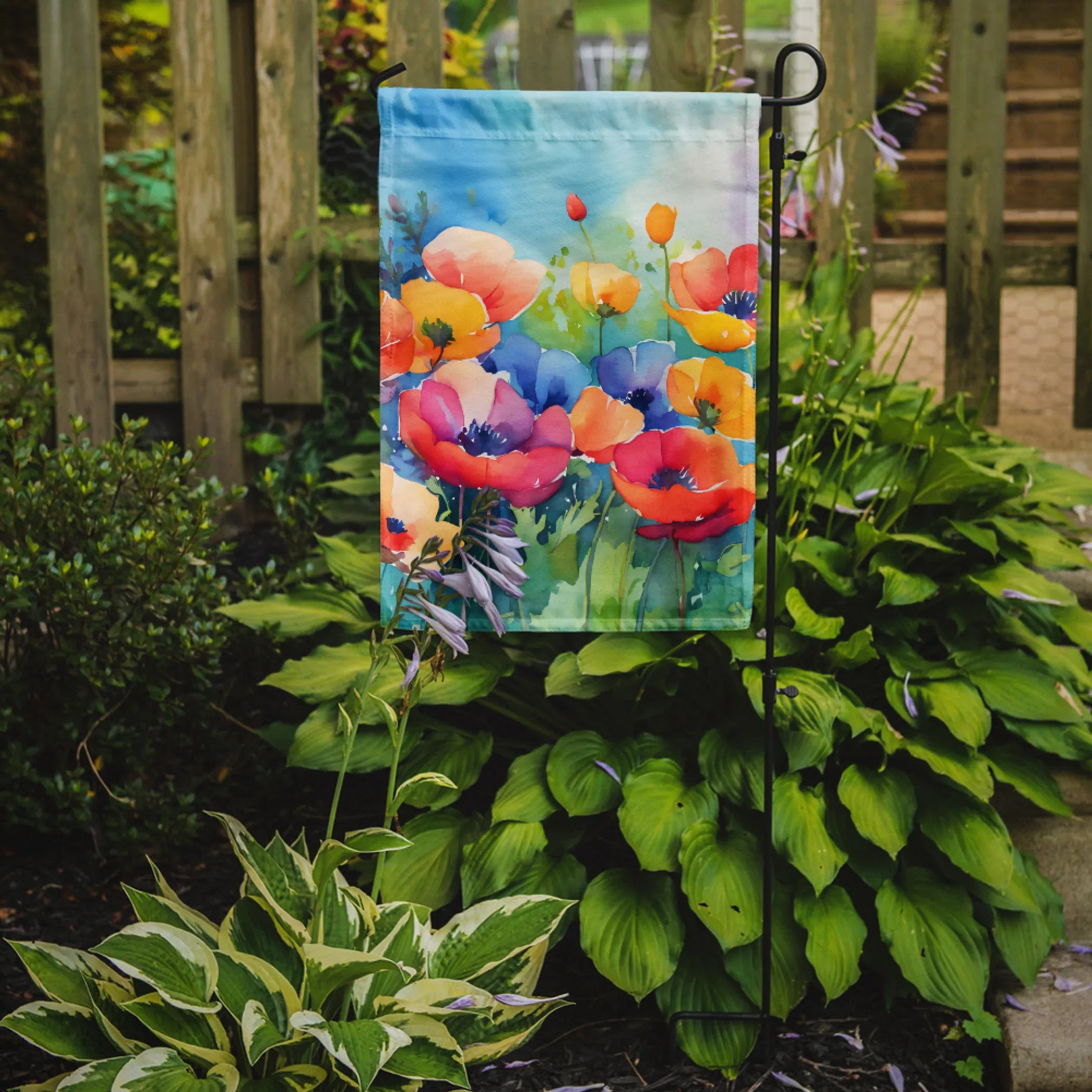 Flowers in Watercolor Decorative Flag - Pack Of: 1 | Collection name: Flowers in watercolor