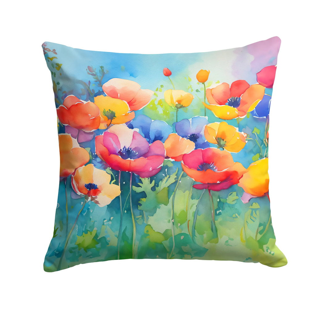 Flowers in Watercolor Throw Pillow - Pack Of: 1 | Collection name: Flowers in watercolor