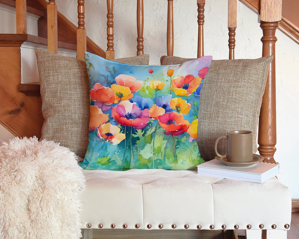 Flowers in Watercolor Throw Pillow - Pack Of: 1 | Collection name: Flowers in watercolor