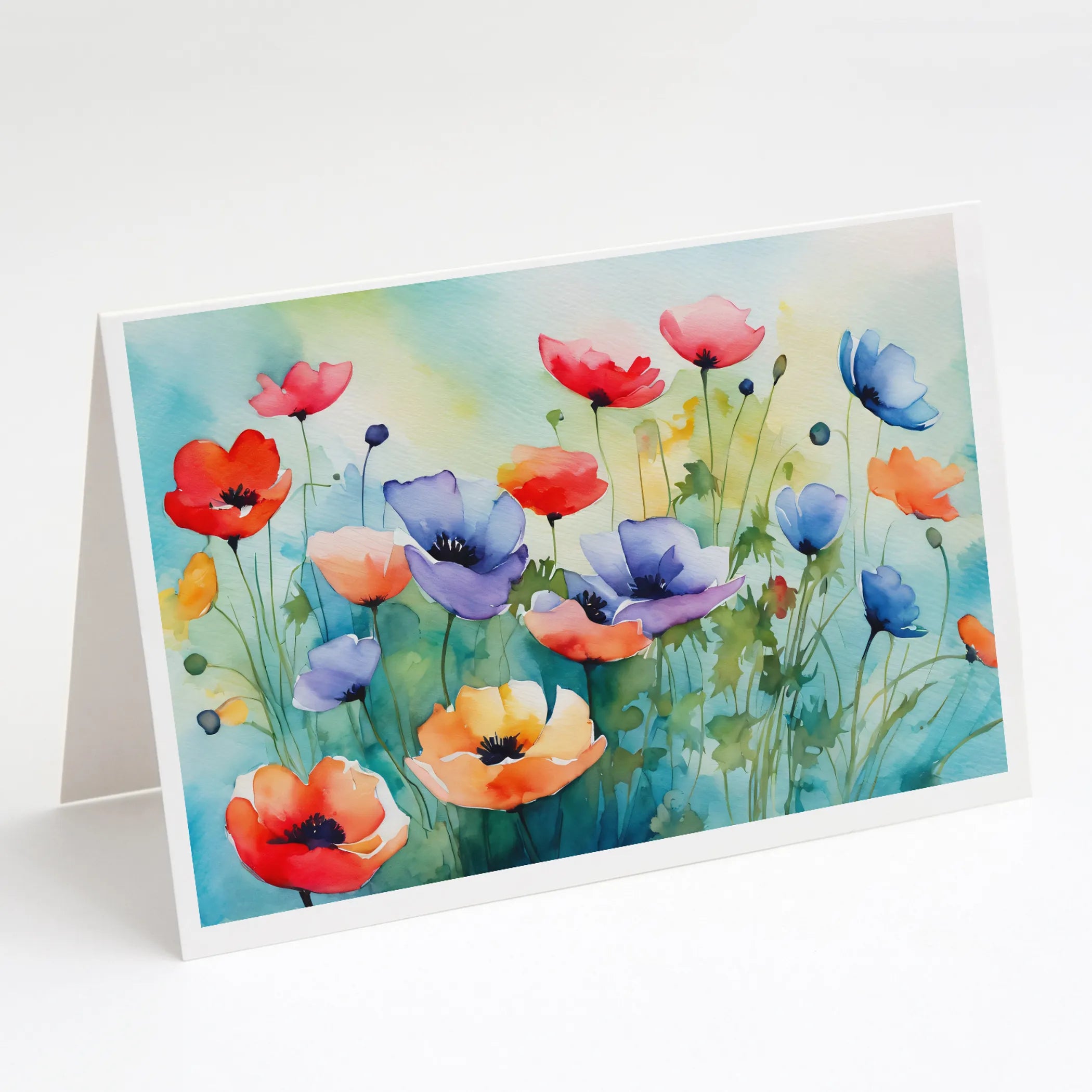 Flowers in Watercolor Greeting Cards  - Size: 5X7 | Pack Of: 1 | Collection name: Flowers in watercolor