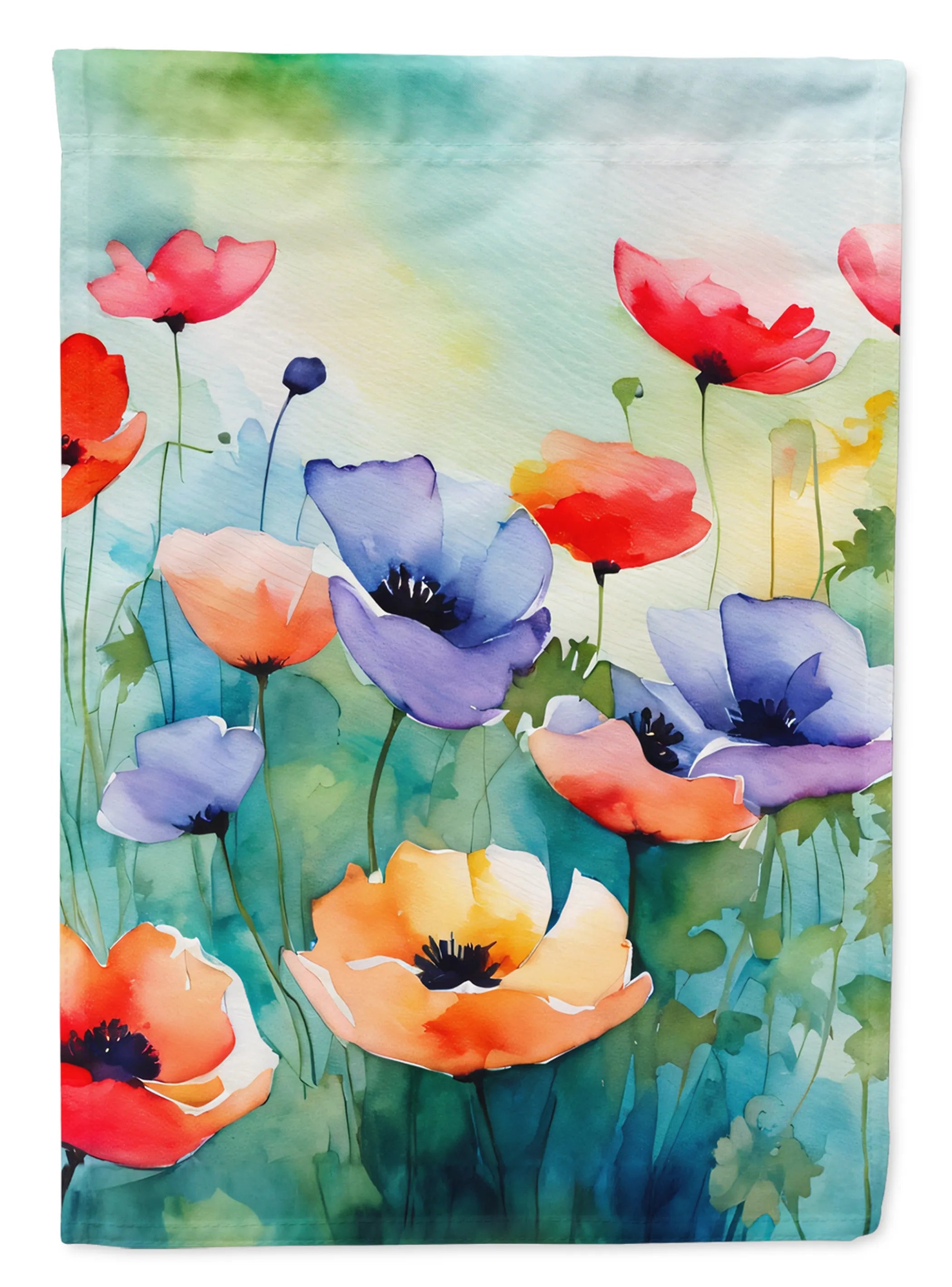 Flowers in Watercolor Decorative Flag - Pack Of: 1 | Collection name: Flowers in watercolor