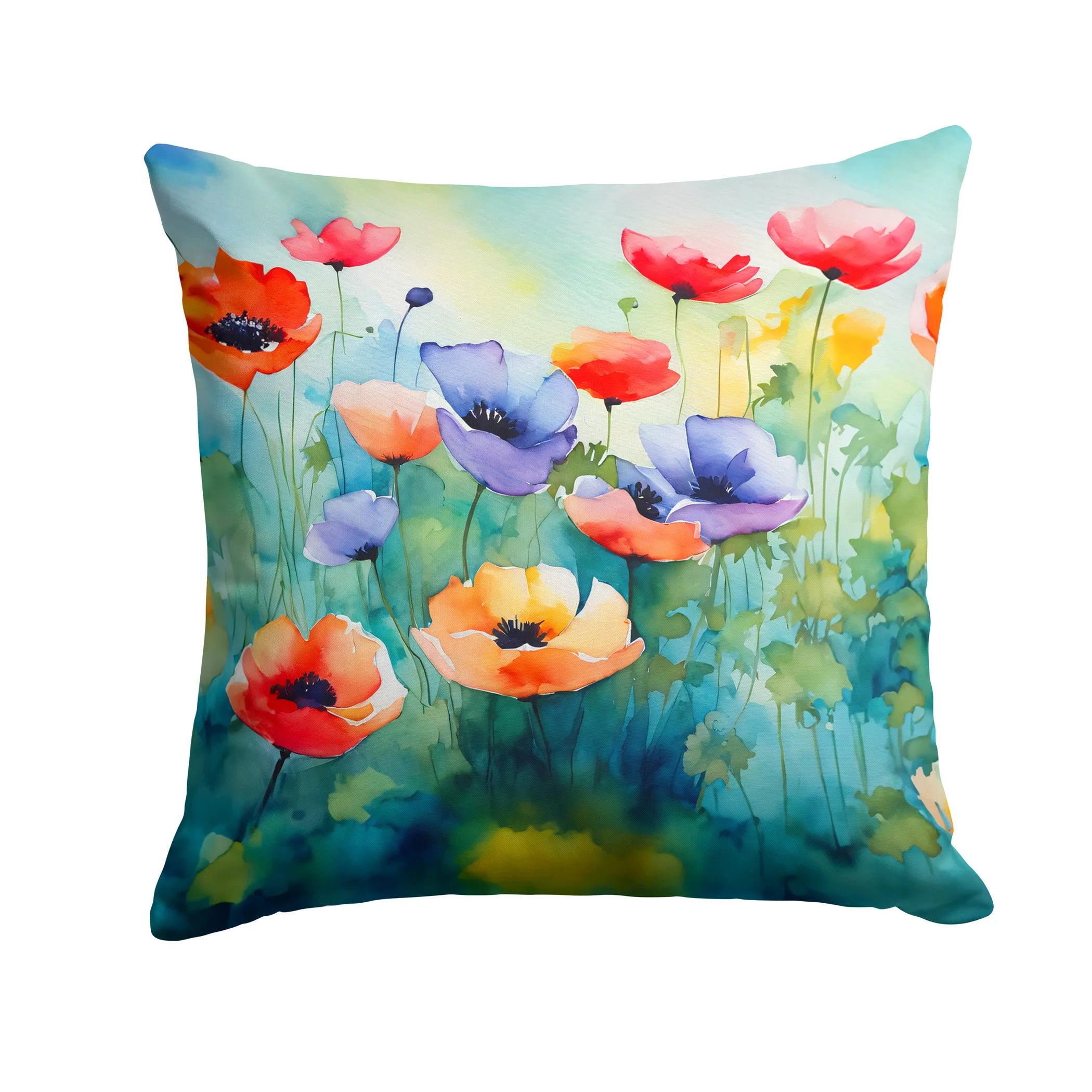 Flowers in Watercolor Throw Pillow - Pack Of: 1 | Collection name: Flowers in watercolor