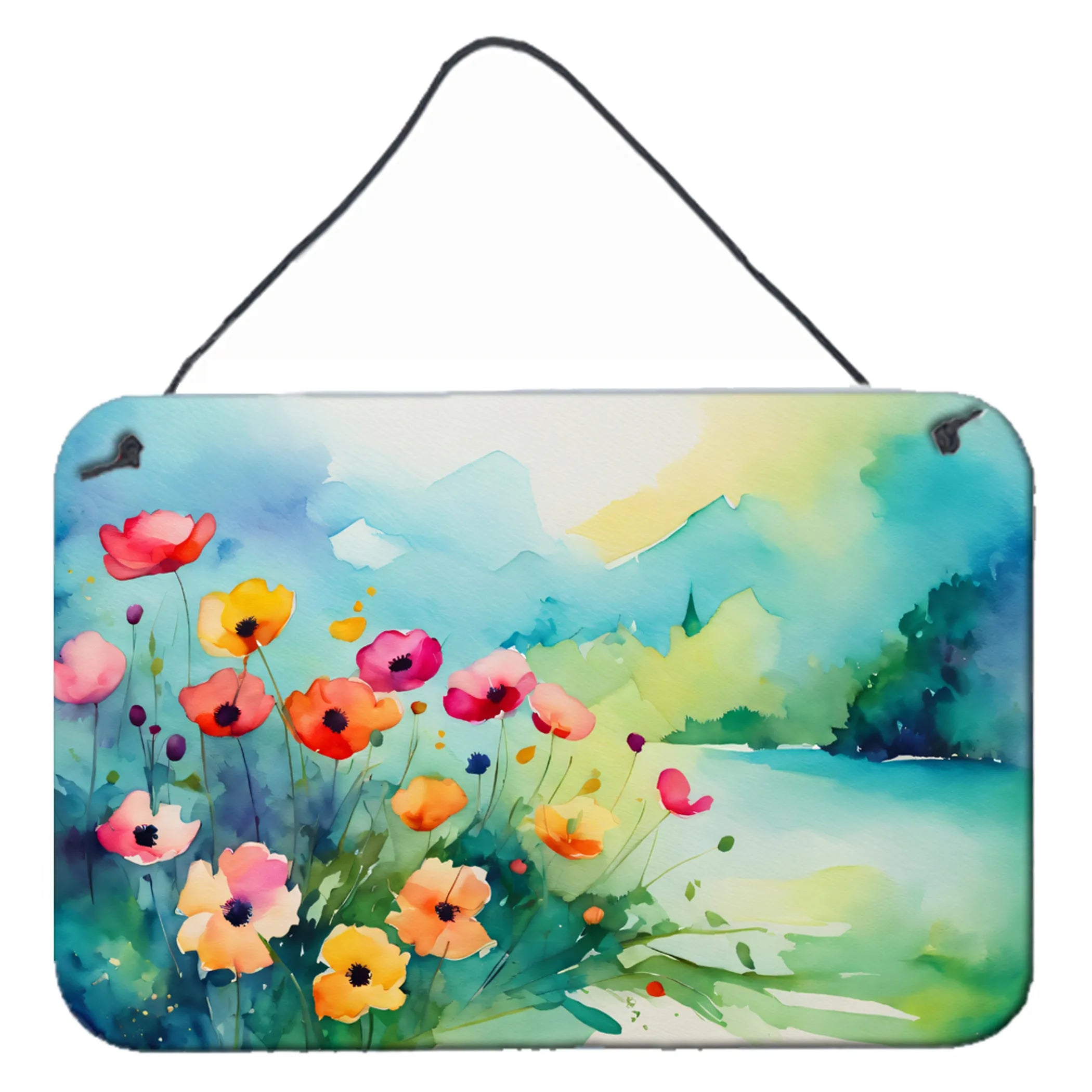 Flowers in Watercolor Wall or Door Hanging Prints - Size: 8HX12W | Pack Of: 1 | Collection name: Flowers in watercolor