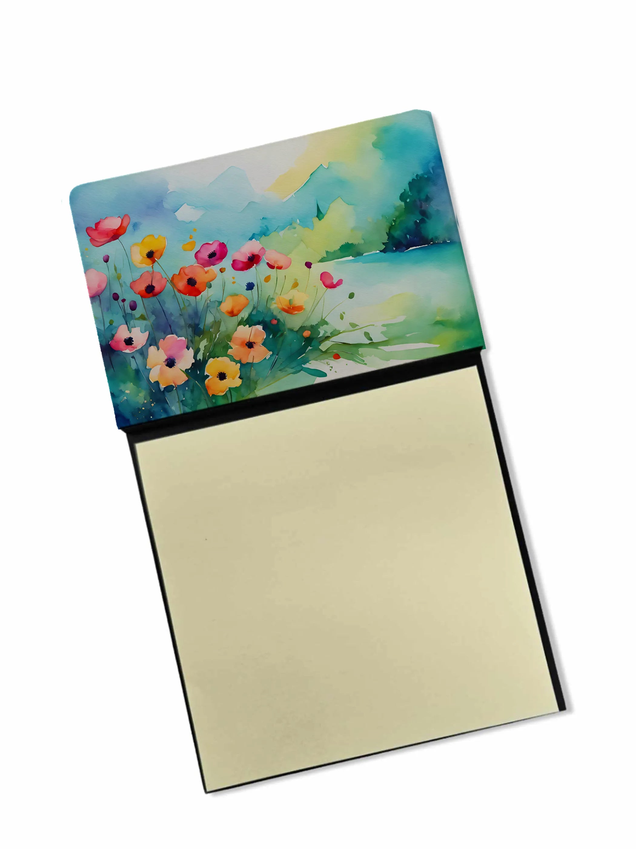 Flowers in Watercolor Sticky Note Holder - Pack Of: 1 | Collection name: Flowers in watercolor