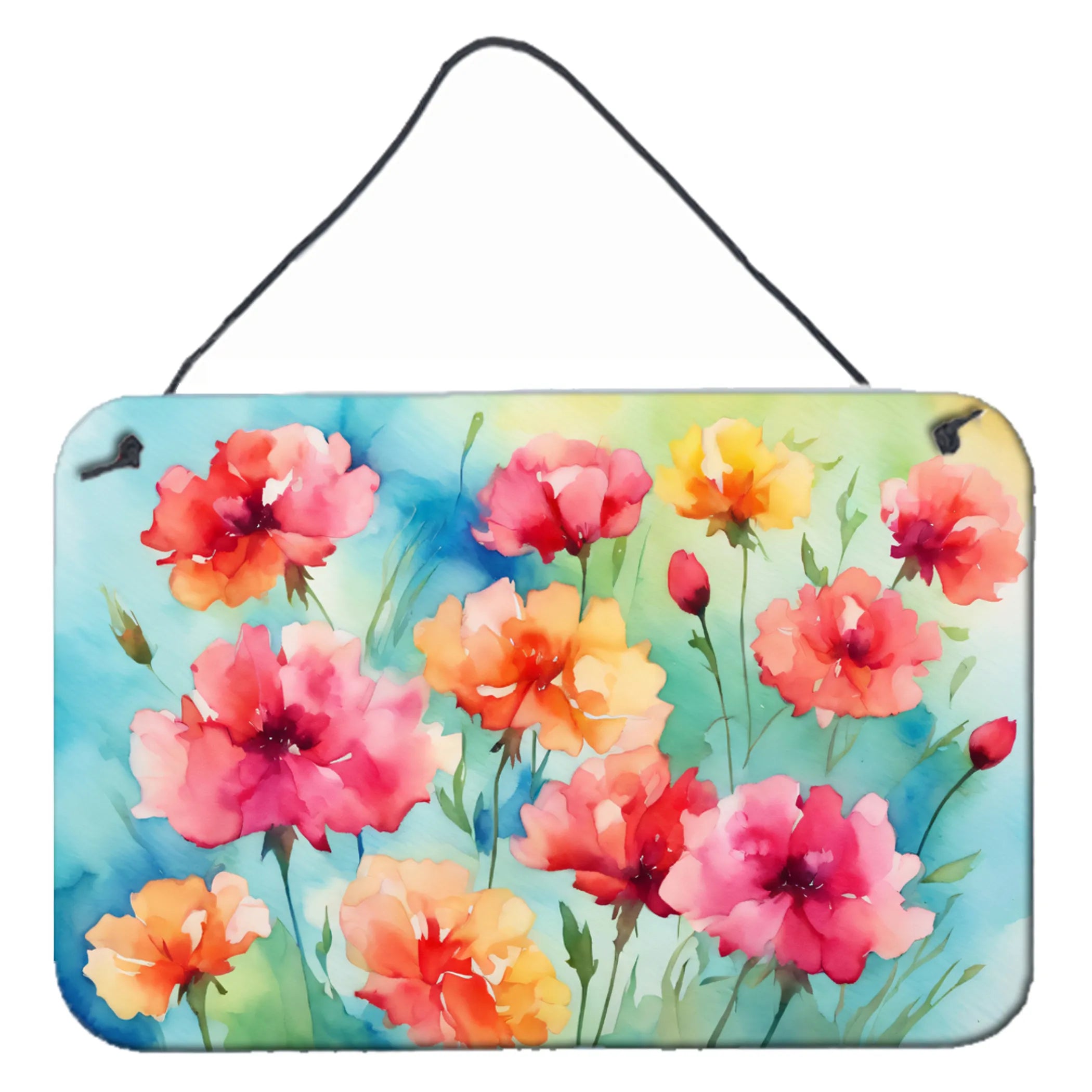 Flowers in Watercolor Wall or Door Hanging Prints - Size: 8HX12W | Pack Of: 1 | Collection name: Flowers in watercolor
