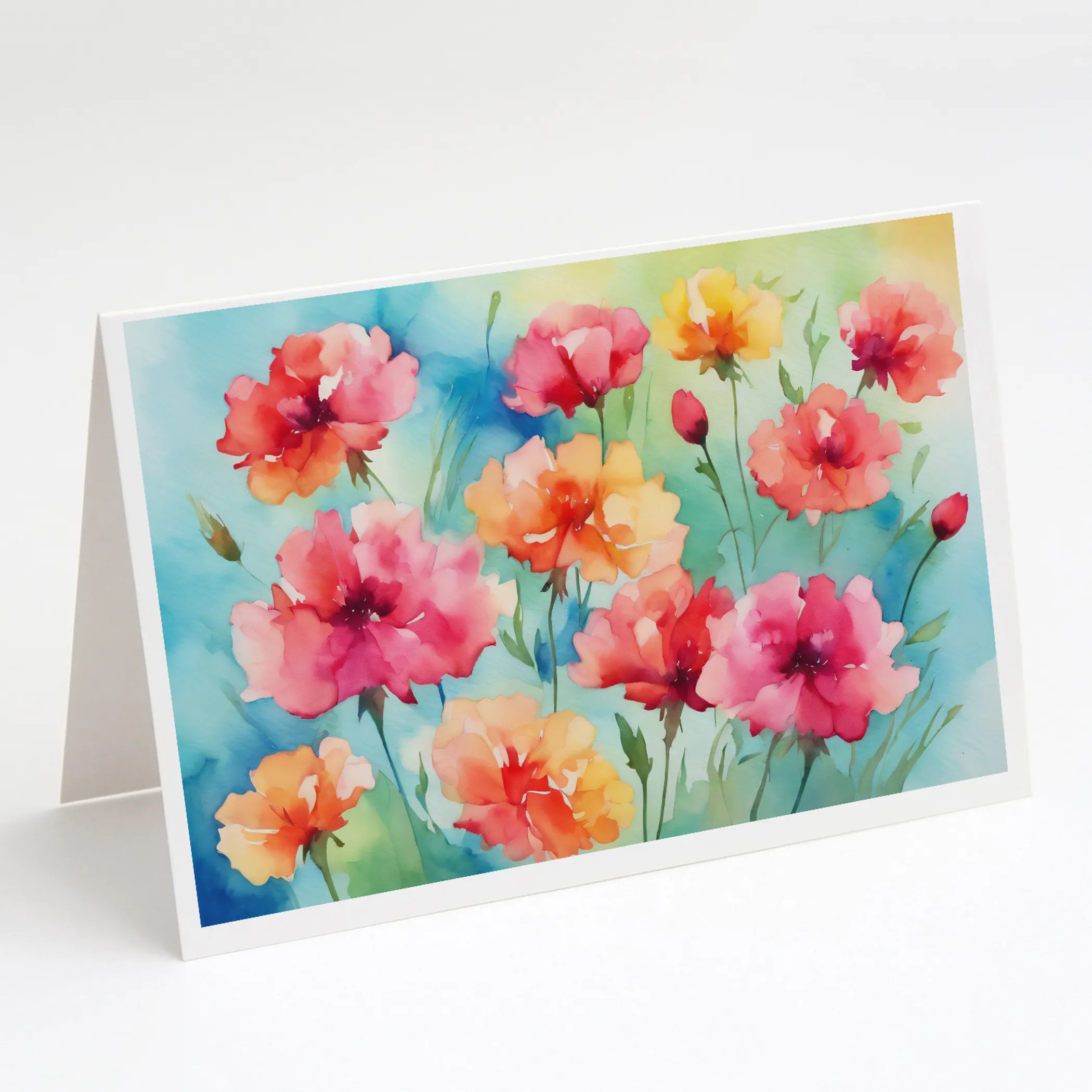Flowers in Watercolor Greeting Cards  - Size: 5X7 | Pack Of: 1 | Collection name: Flowers in watercolor