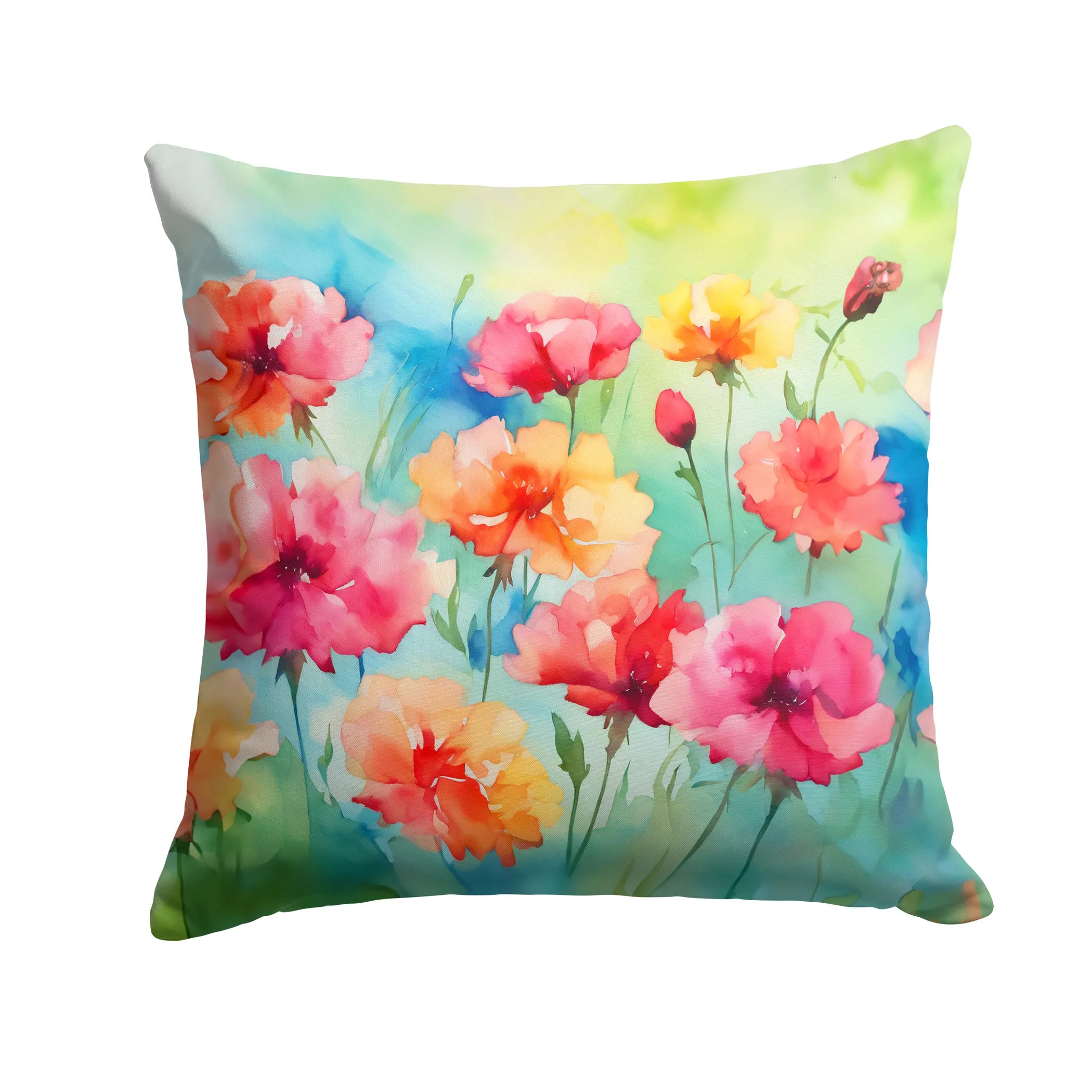 Flowers in Watercolor Throw Pillow - Pack Of: 1 | Collection name: Flowers in watercolor