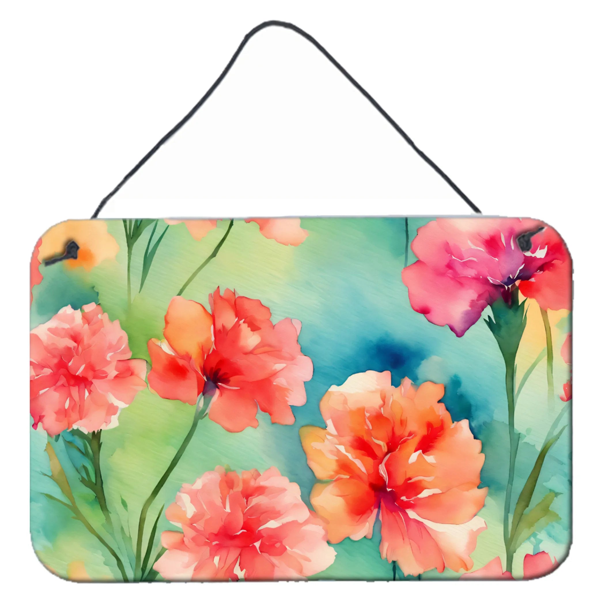 Flowers in Watercolor Wall or Door Hanging Prints - Size: 8HX12W | Pack Of: 1 | Collection name: Flowers in watercolor