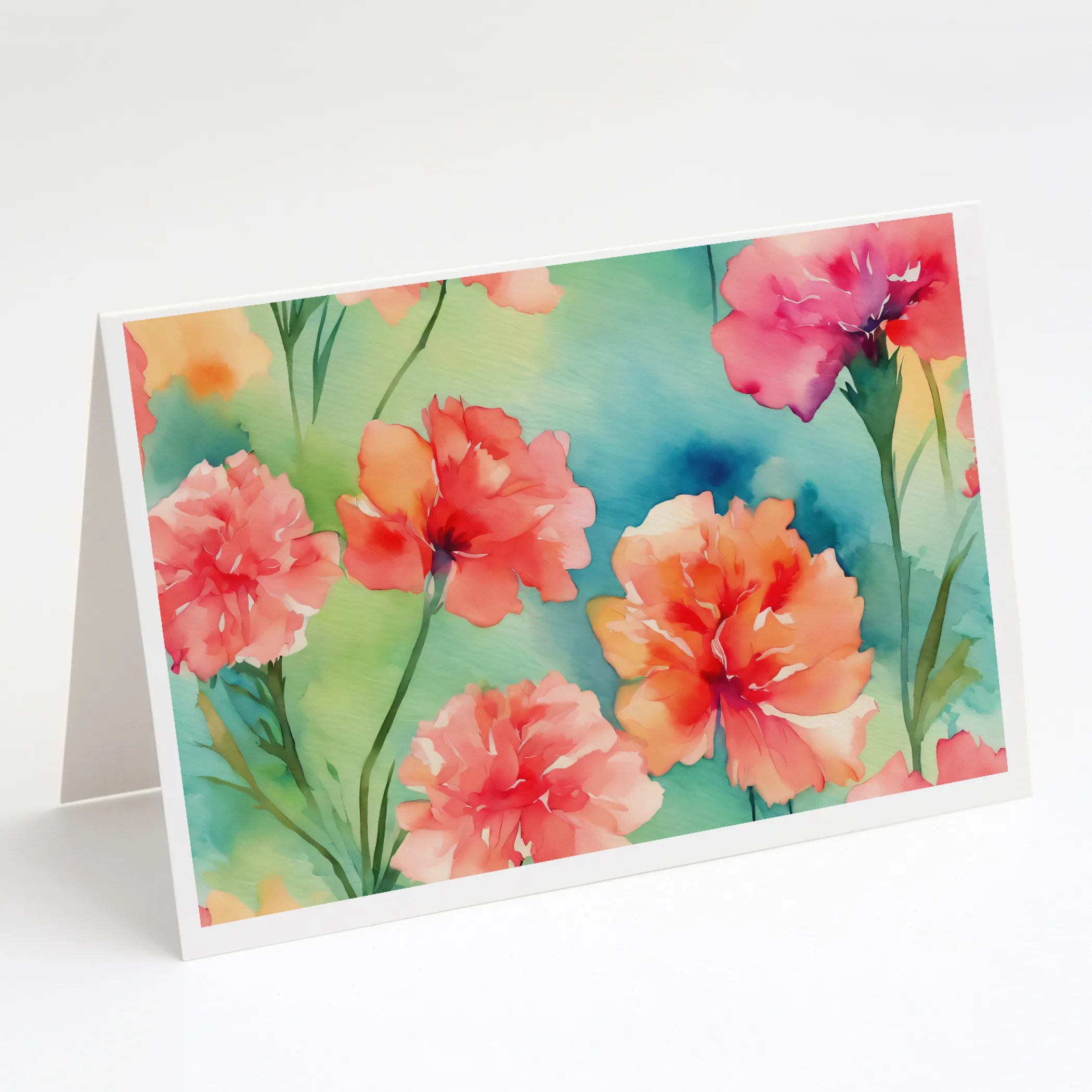 Flowers in Watercolor Greeting Cards  - Size: 5X7 | Pack Of: 1 | Collection name: Flowers in watercolor