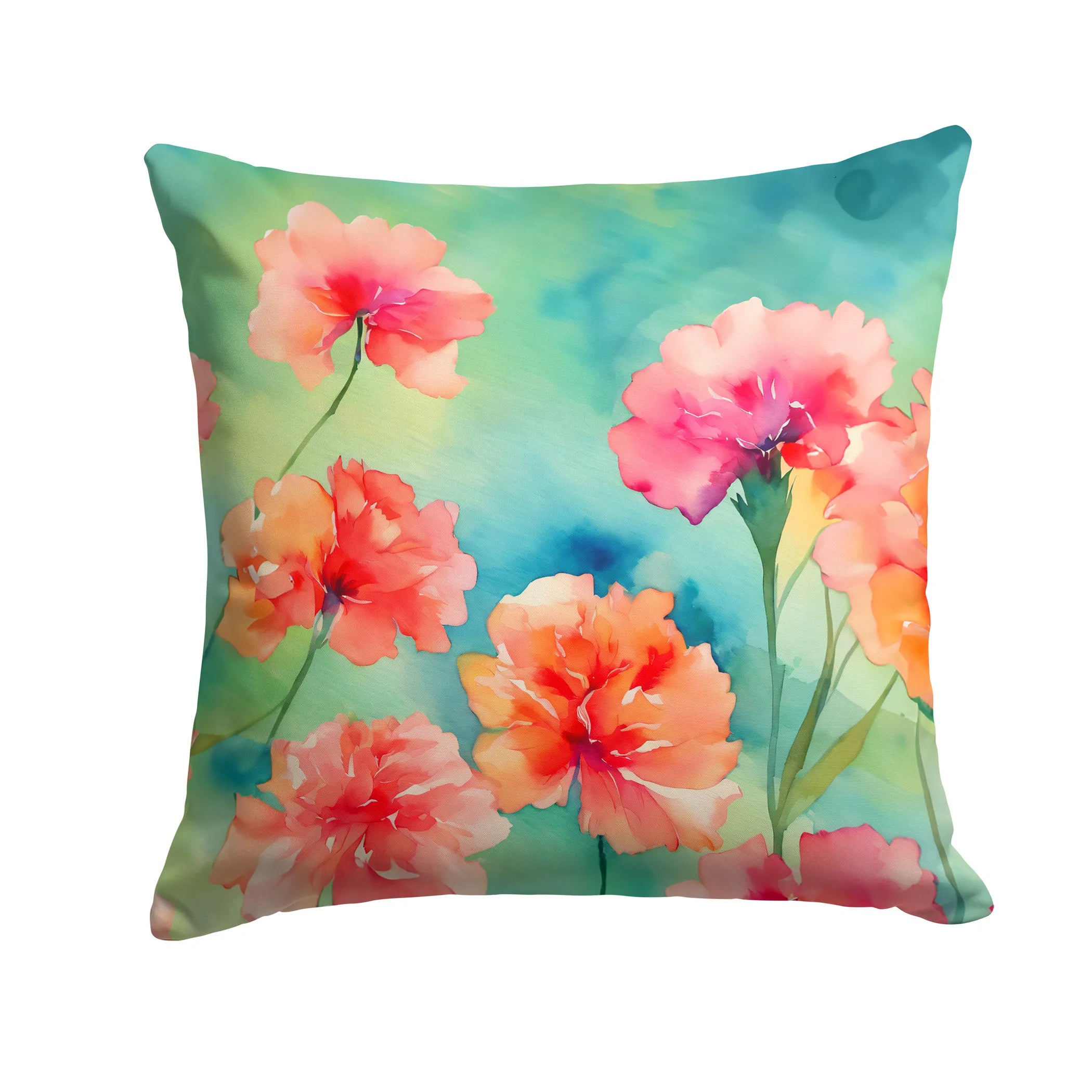 Flowers in Watercolor Throw Pillow - Pack Of: 1 | Collection name: Flowers in watercolor