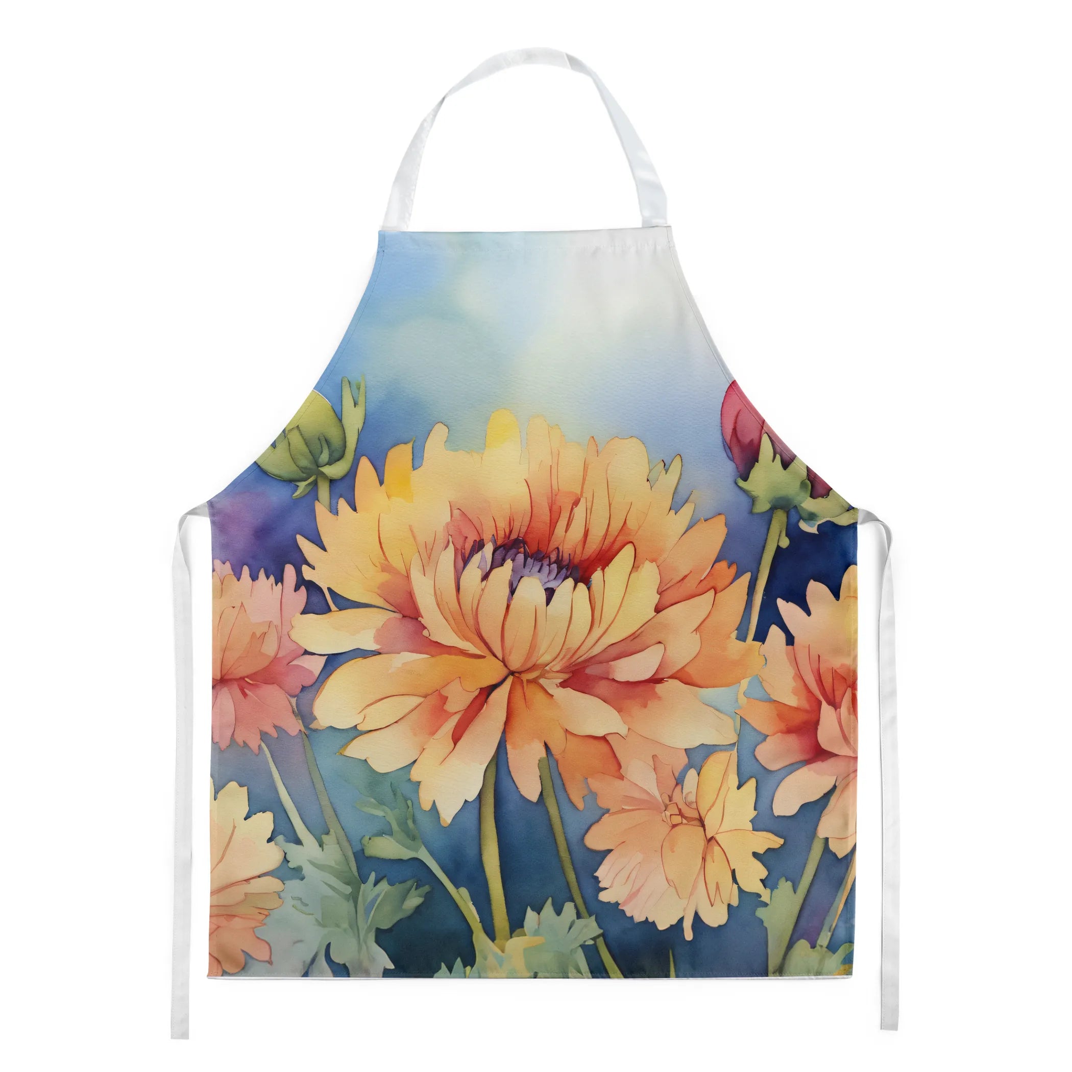 Flowers in Watercolor Apron - Size: LARGE | Pack Of: 1 | Collection name: Flowers in watercolor