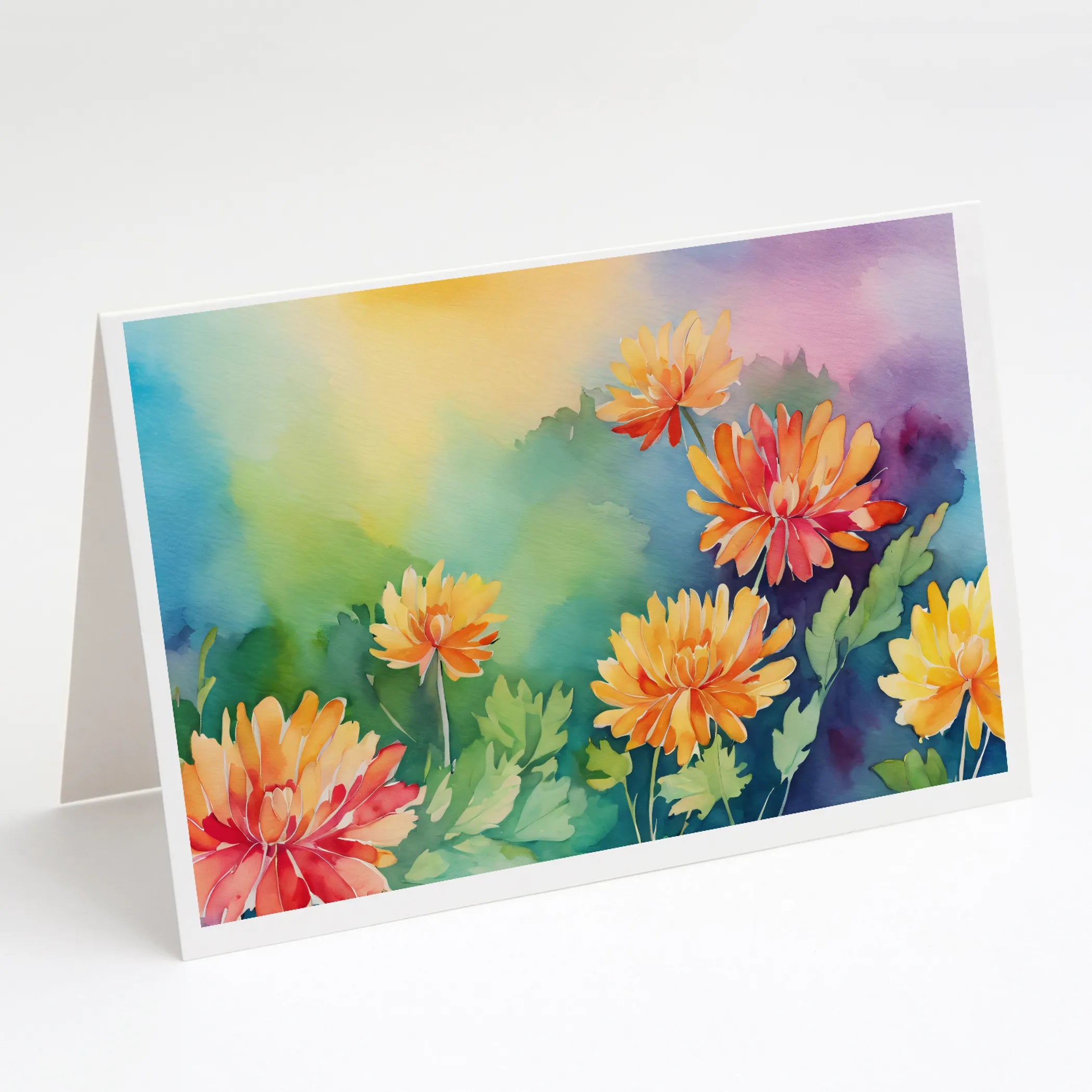 Flowers in Watercolor Greeting Cards  - Size: 5X7 | Pack Of: 1 | Collection name: Flowers in watercolor