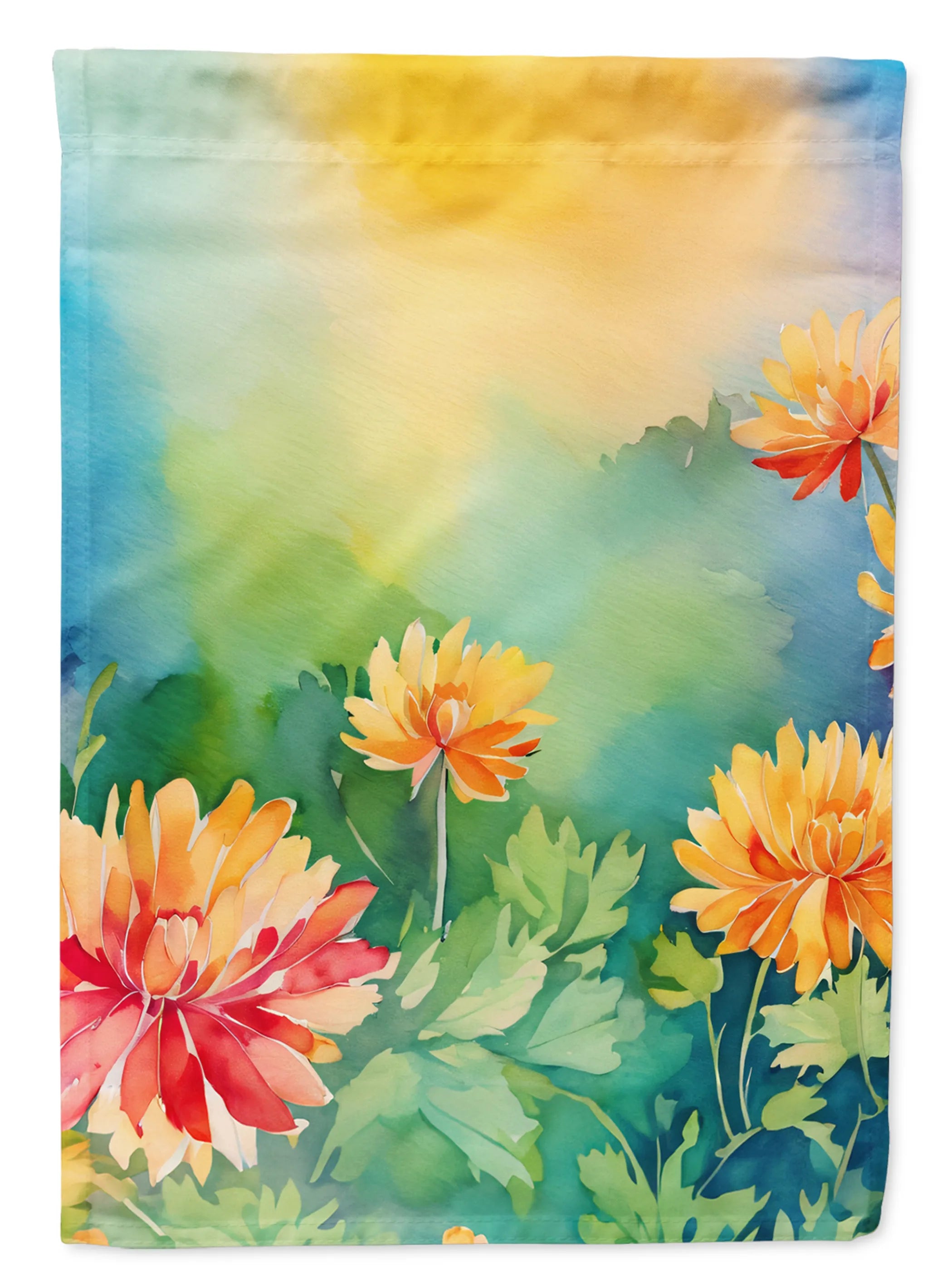 Flowers in Watercolor Decorative Flag - Pack Of: 1 | Collection name: Flowers in watercolor